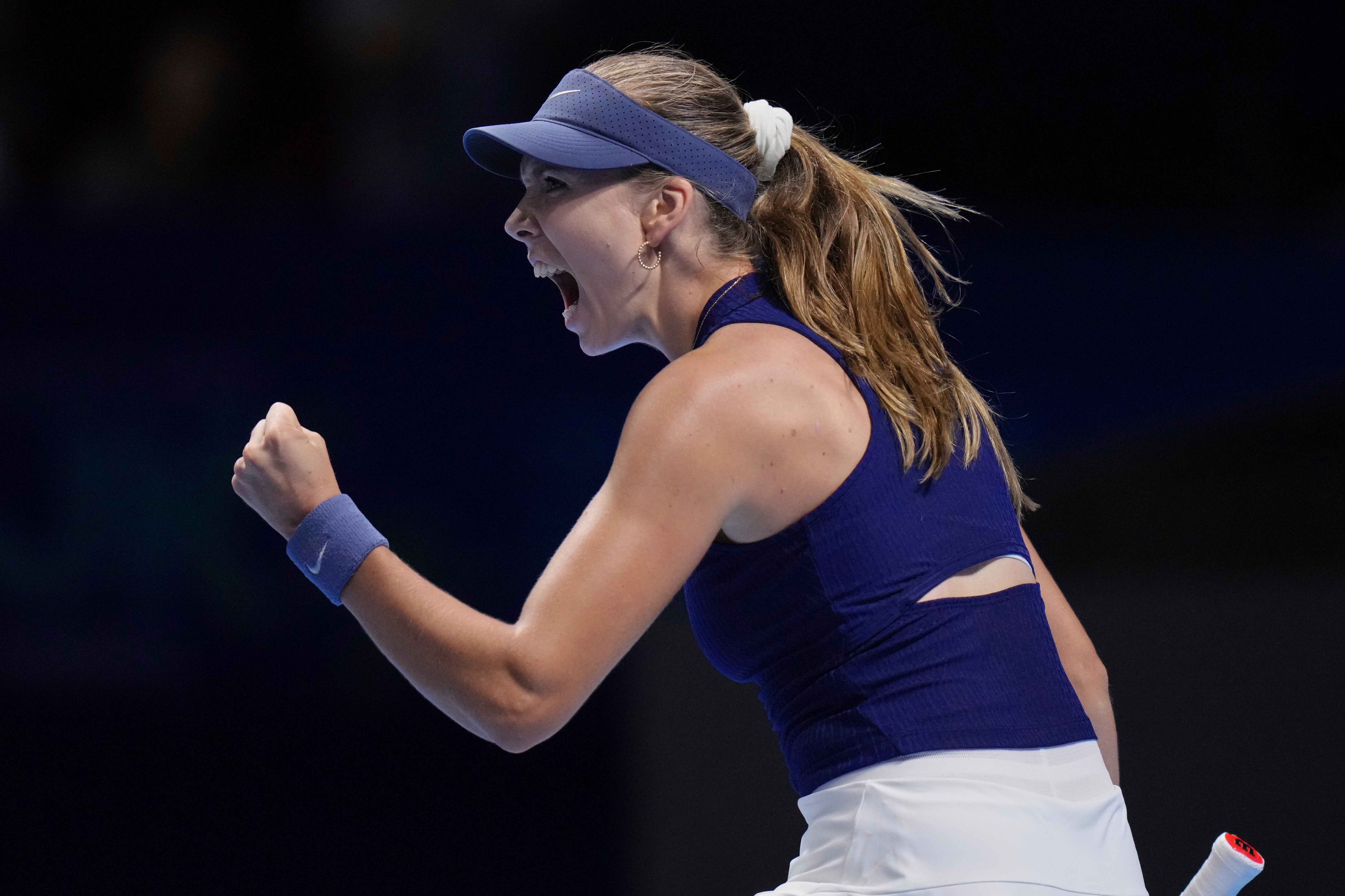 Katie Boulter beat Moyuka Uchijima (Andy Wong/AP)