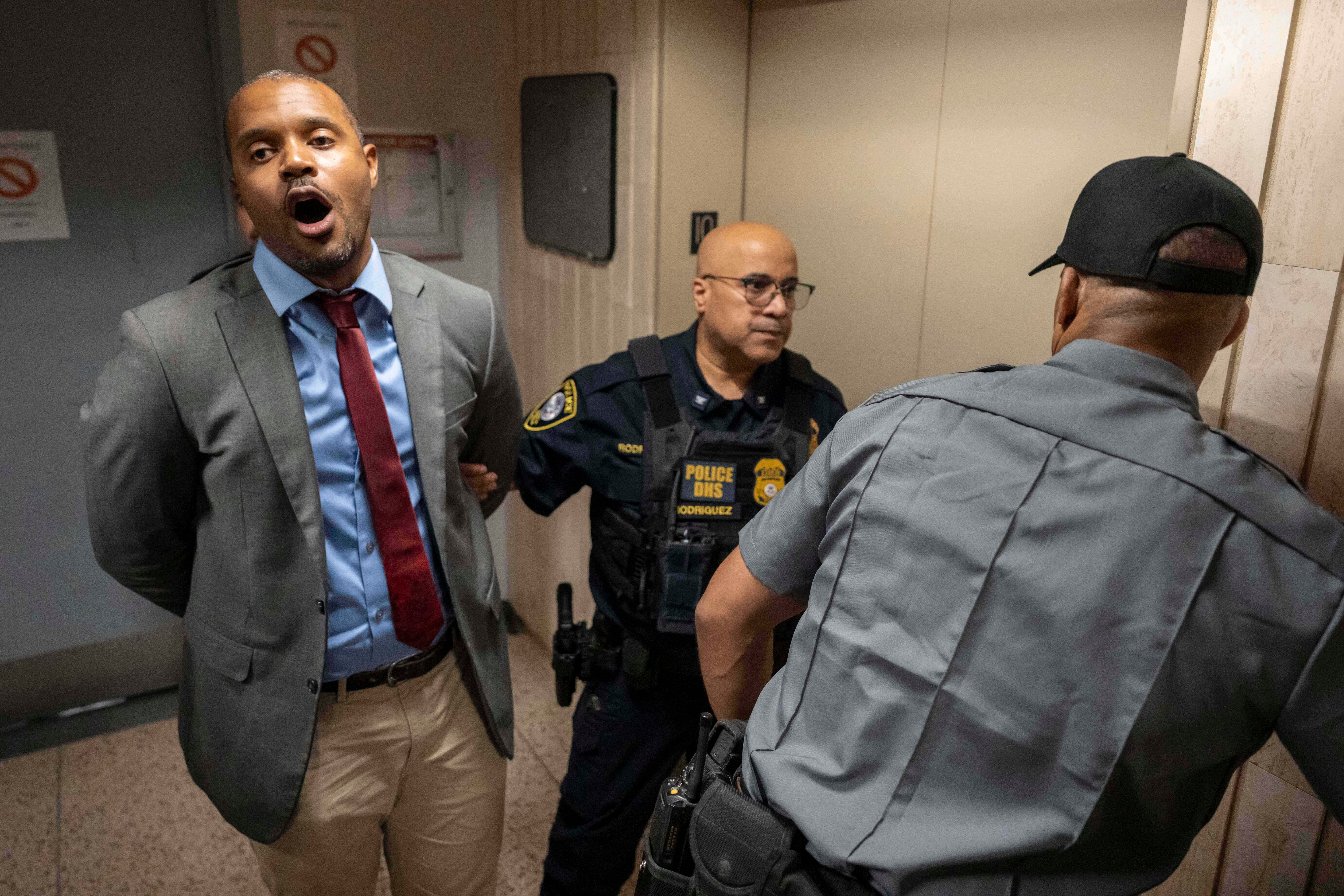 As many as 11 Democratic lawmakers were arrested in New York City on Thursday while protesting conditions at an immigration holding facility