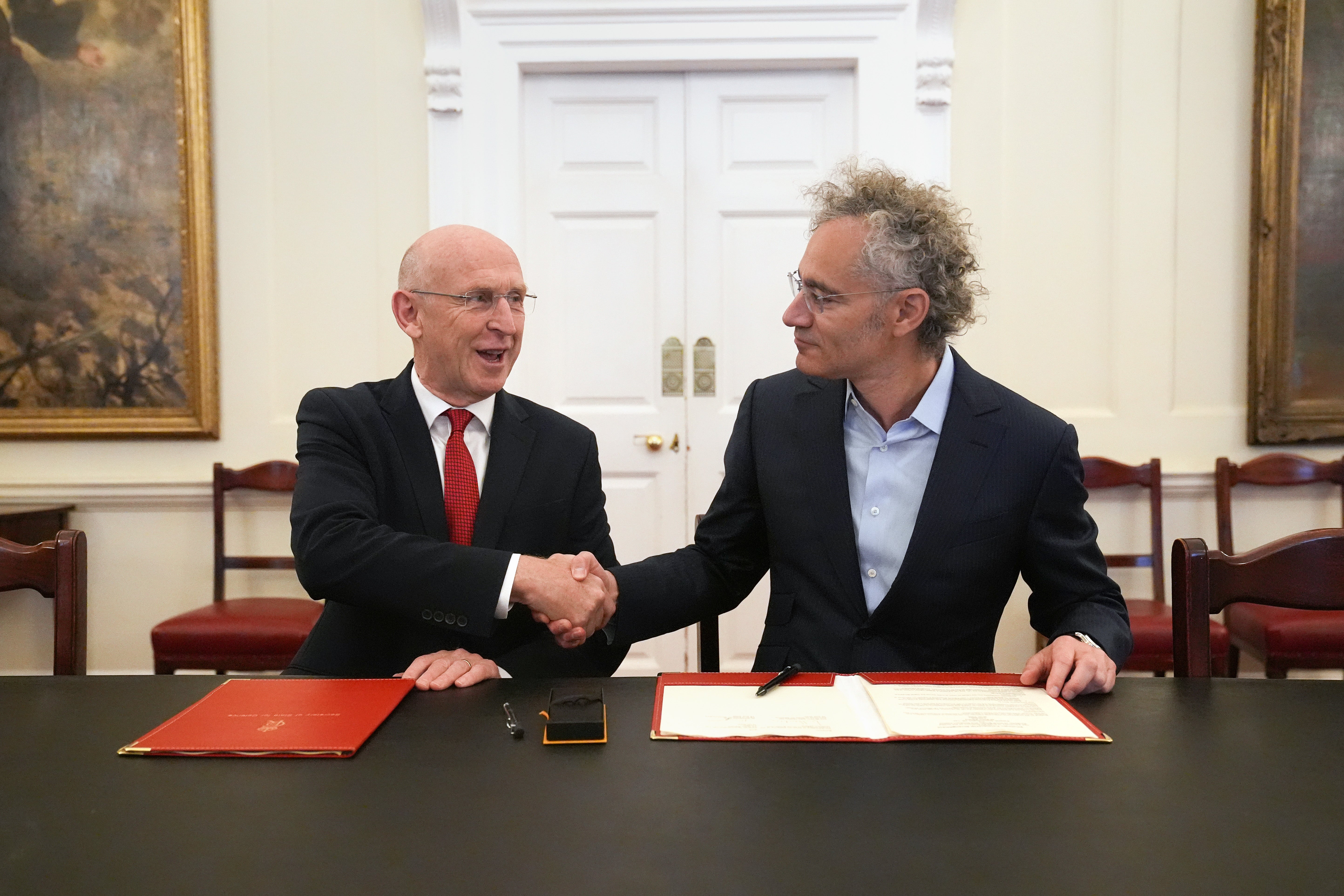 Defence Secretary John Healey and the CEO of software company Palantir Technologies Alex Karp signed a £1.5 billion investment deal on Thursday