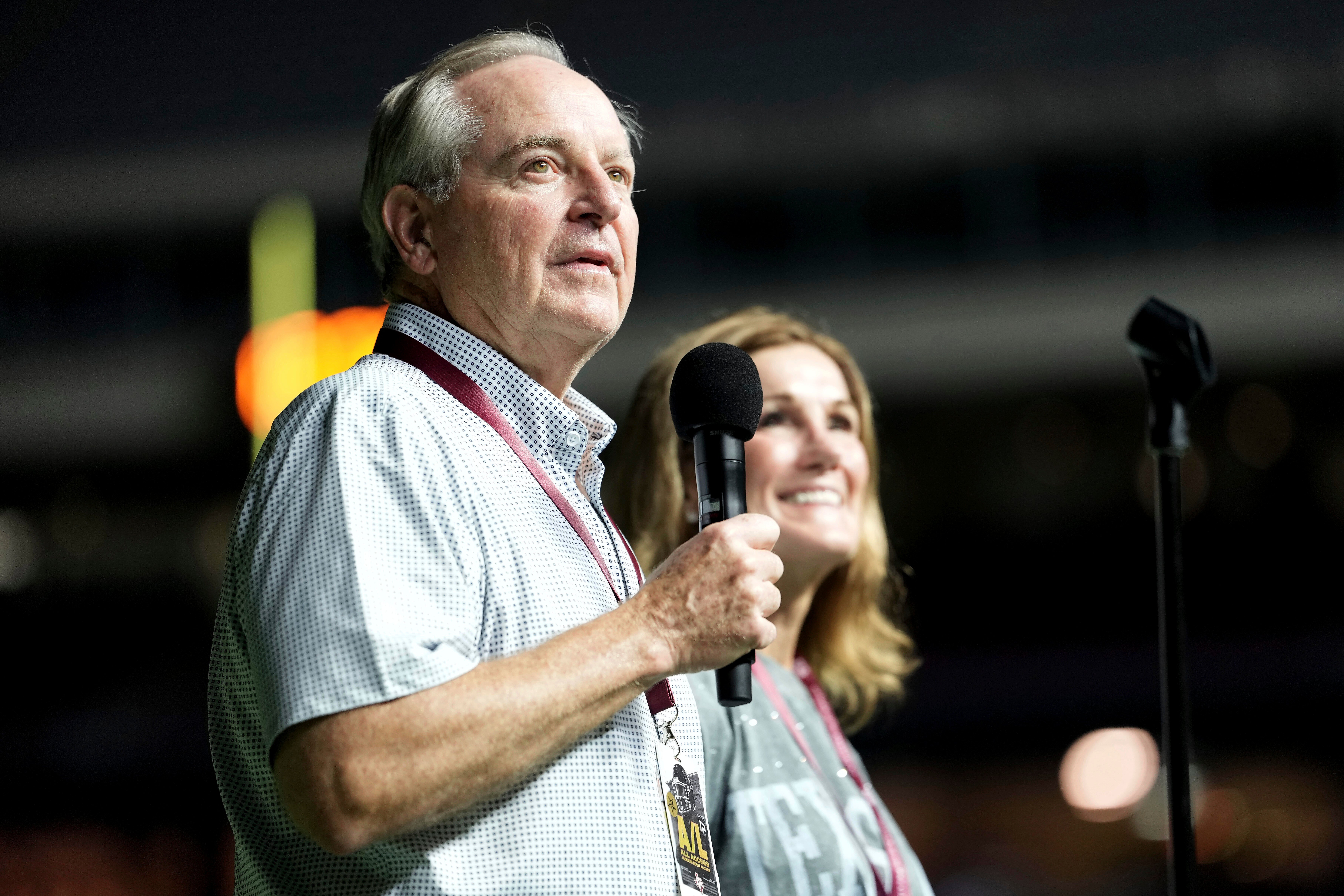 Texas A&M University President Mark A. Welsh, pictured with his wife Betty