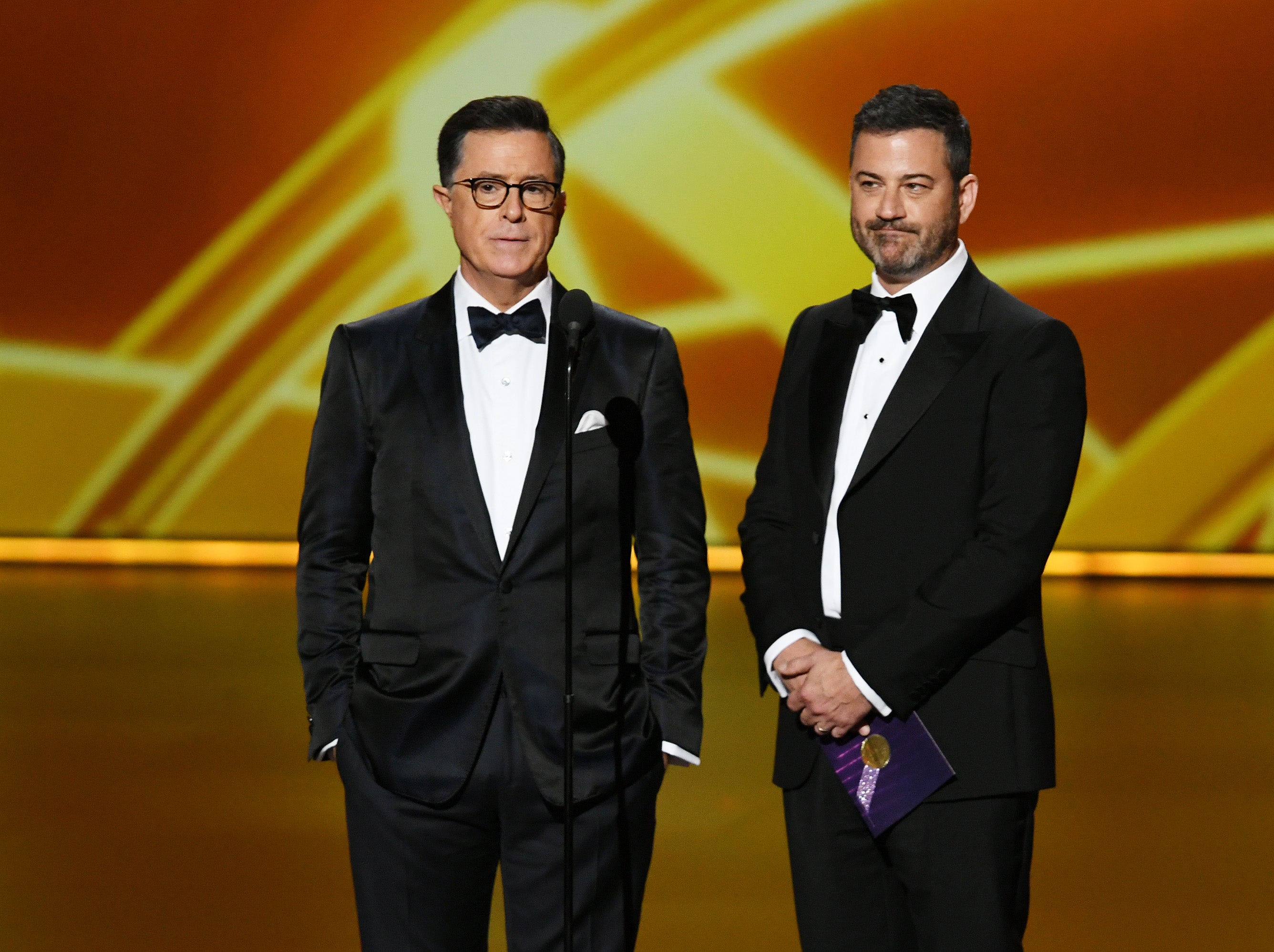 Stephen Colbert and Jimmy Kimmel have been affected by the controversy surrounding free speech