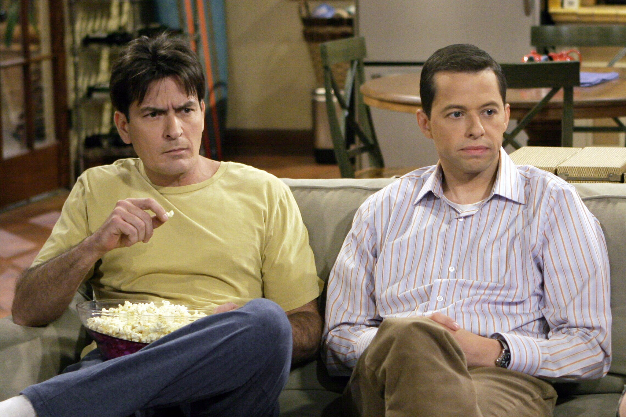 Sheen and Jon Cryer in the hit Noughties sitcom ‘Two and a Half Men’