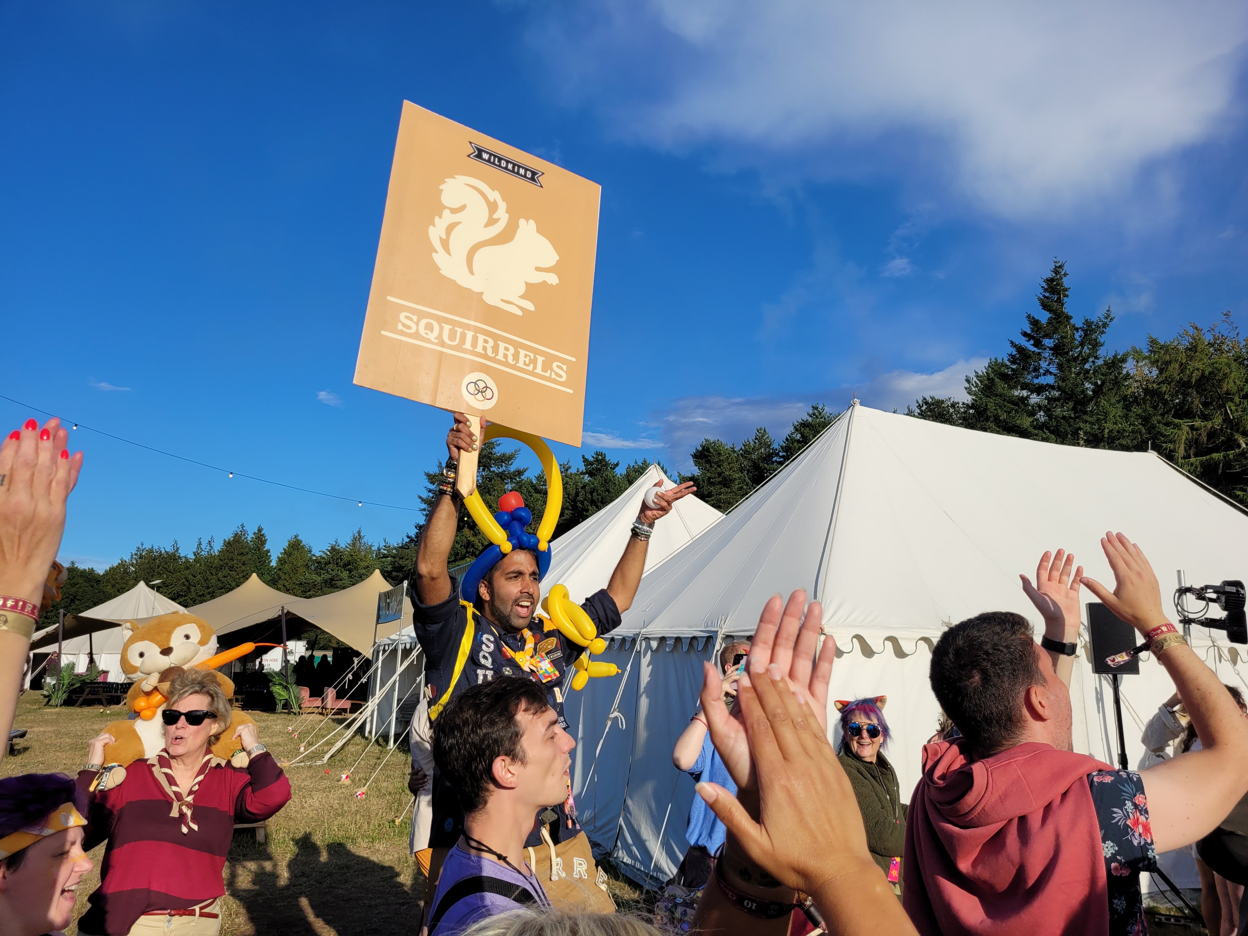 Whose nuts? Festival goers can choose to be a squirrel, fox, badger or hawk