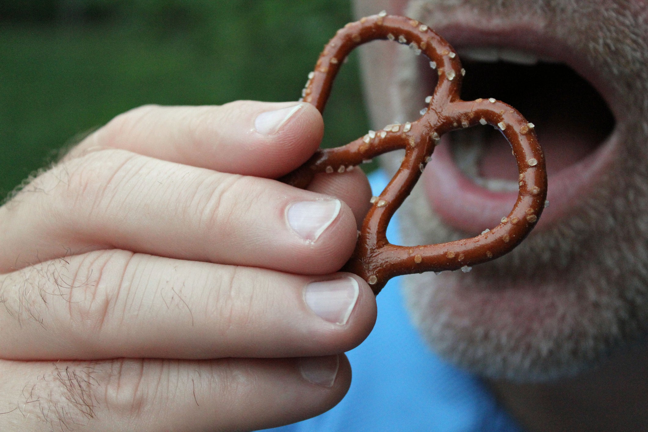 Eating pretzels and other salty snacks can raise blood pressure and heighten the risk for life-threatening medical conditions