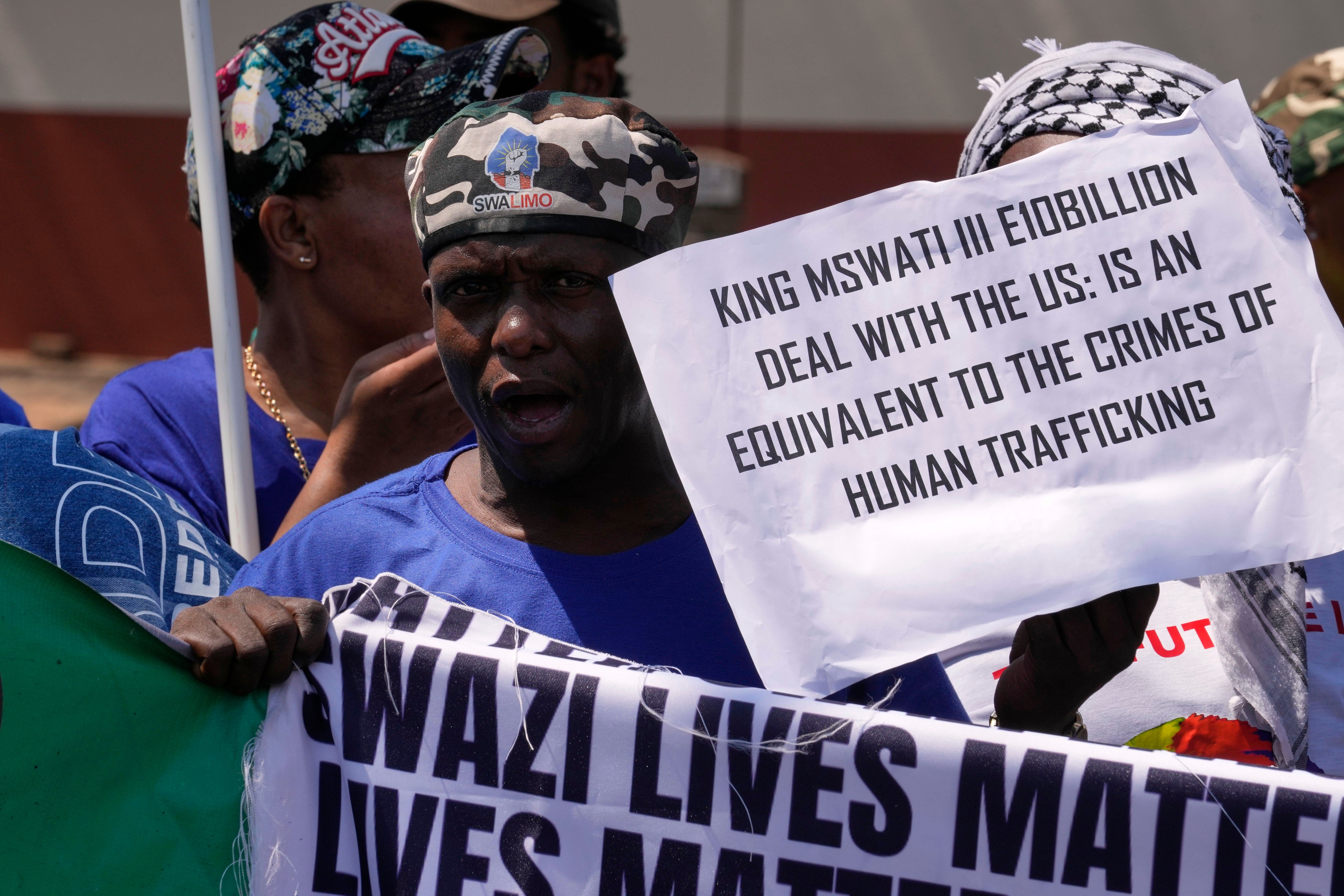 South Africa Eswatini Deportees Protest