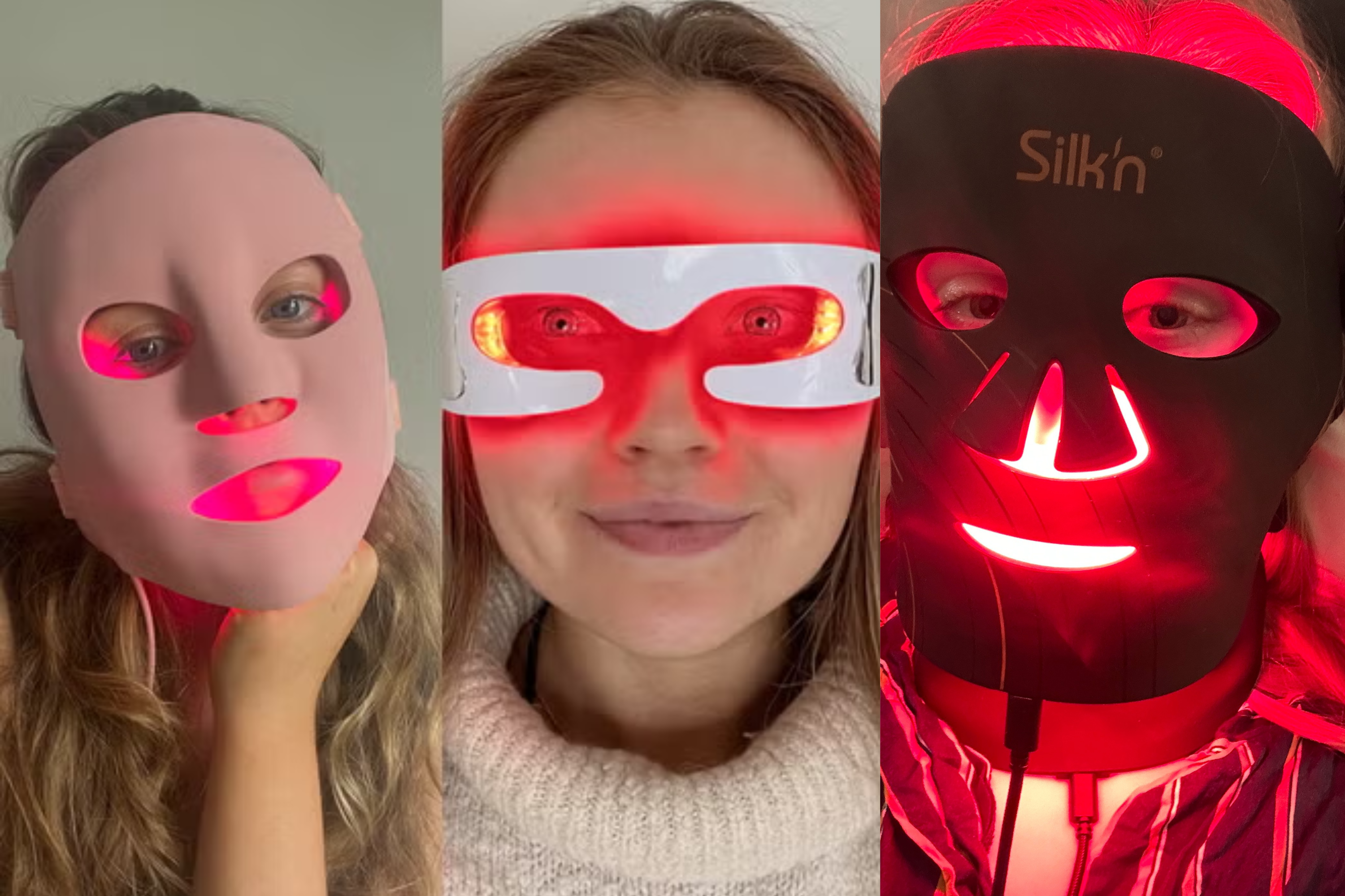 Our reviewers wore a range of LED face masks, to find out which ones gave the best results