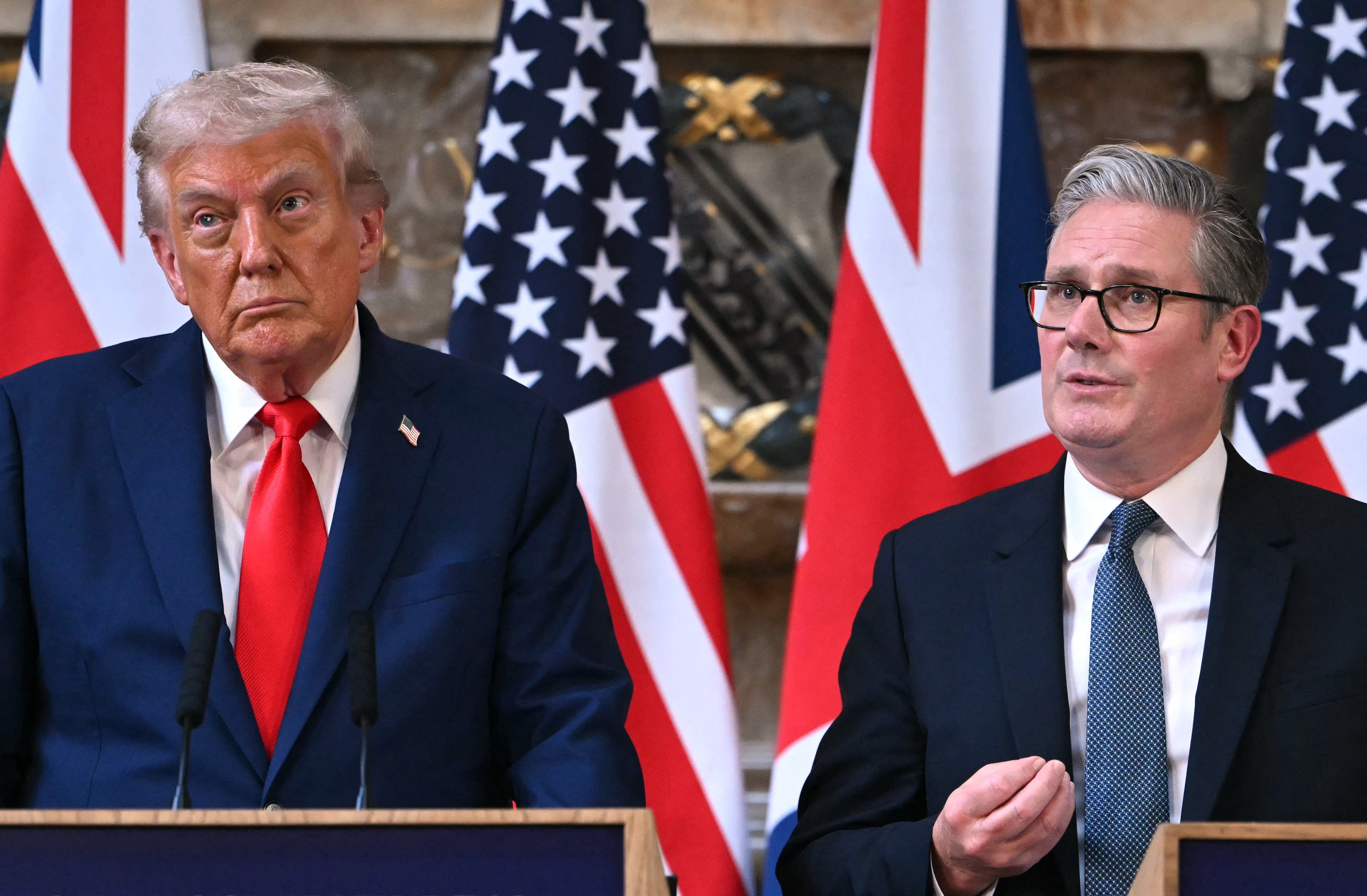 Donald Trump, pictured with Keir Starmer during his state visit to the UK, reportedly approves of the plan