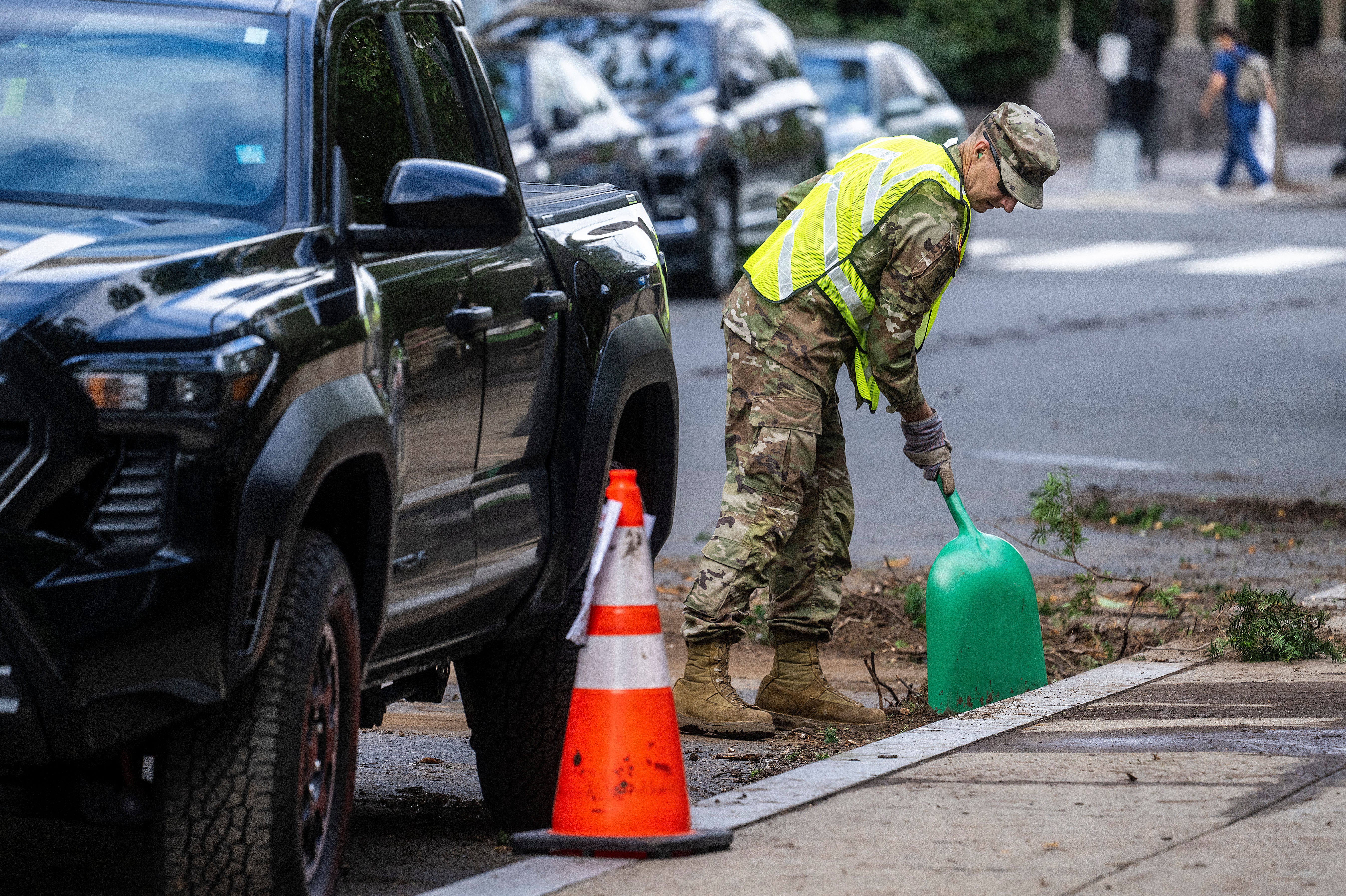 National Guard troops were deployed into Washington, DC, to fight crime – but much of their work has related to the beautification of the city