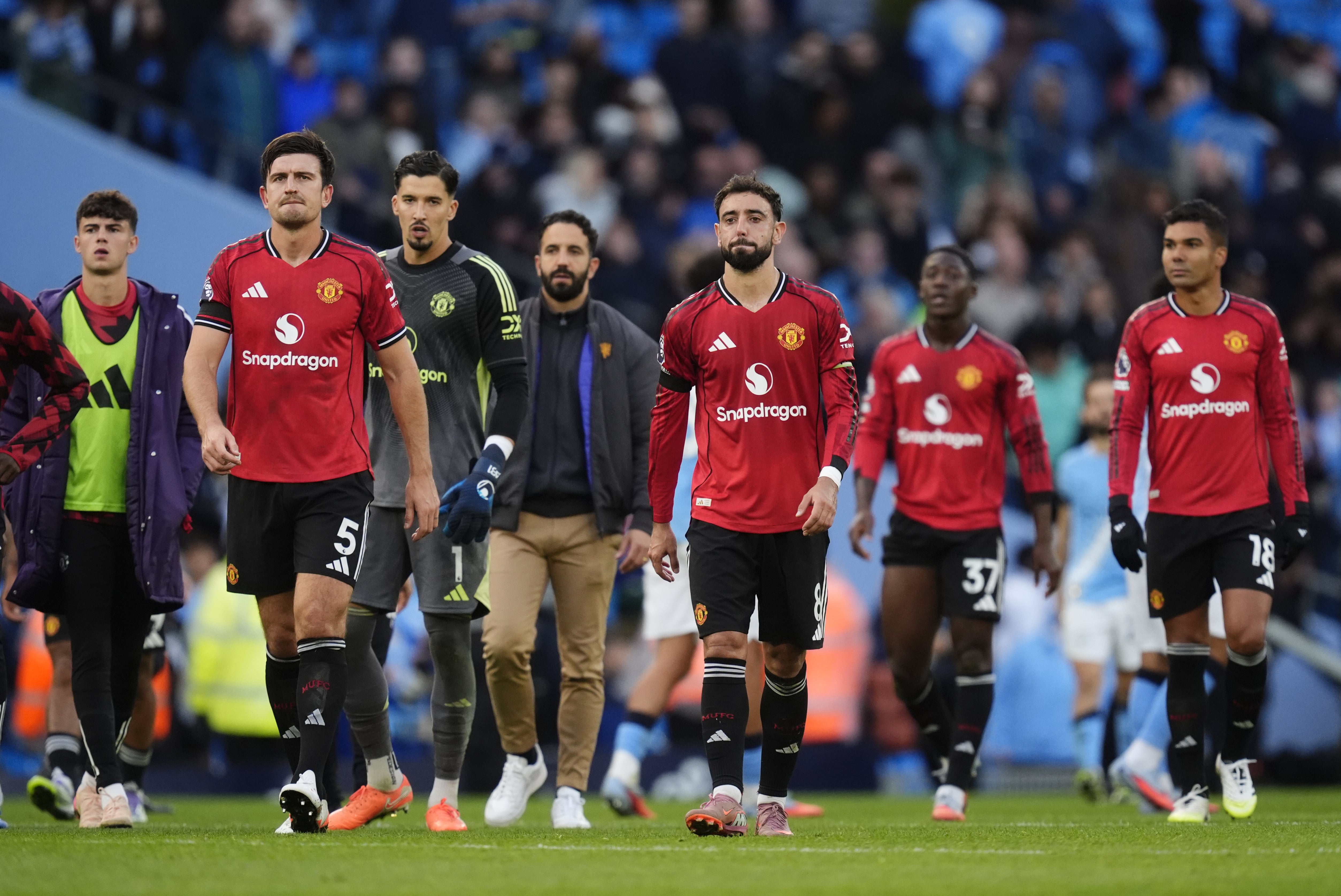 Ruben Amorim and his players have had a challenging start to the season (Nick Potts/PA)