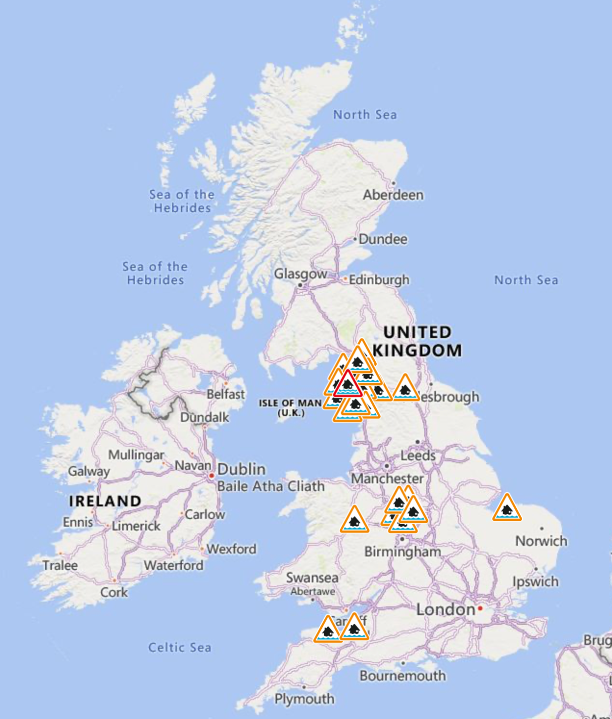 24 flood alerts and one flood warning is in place