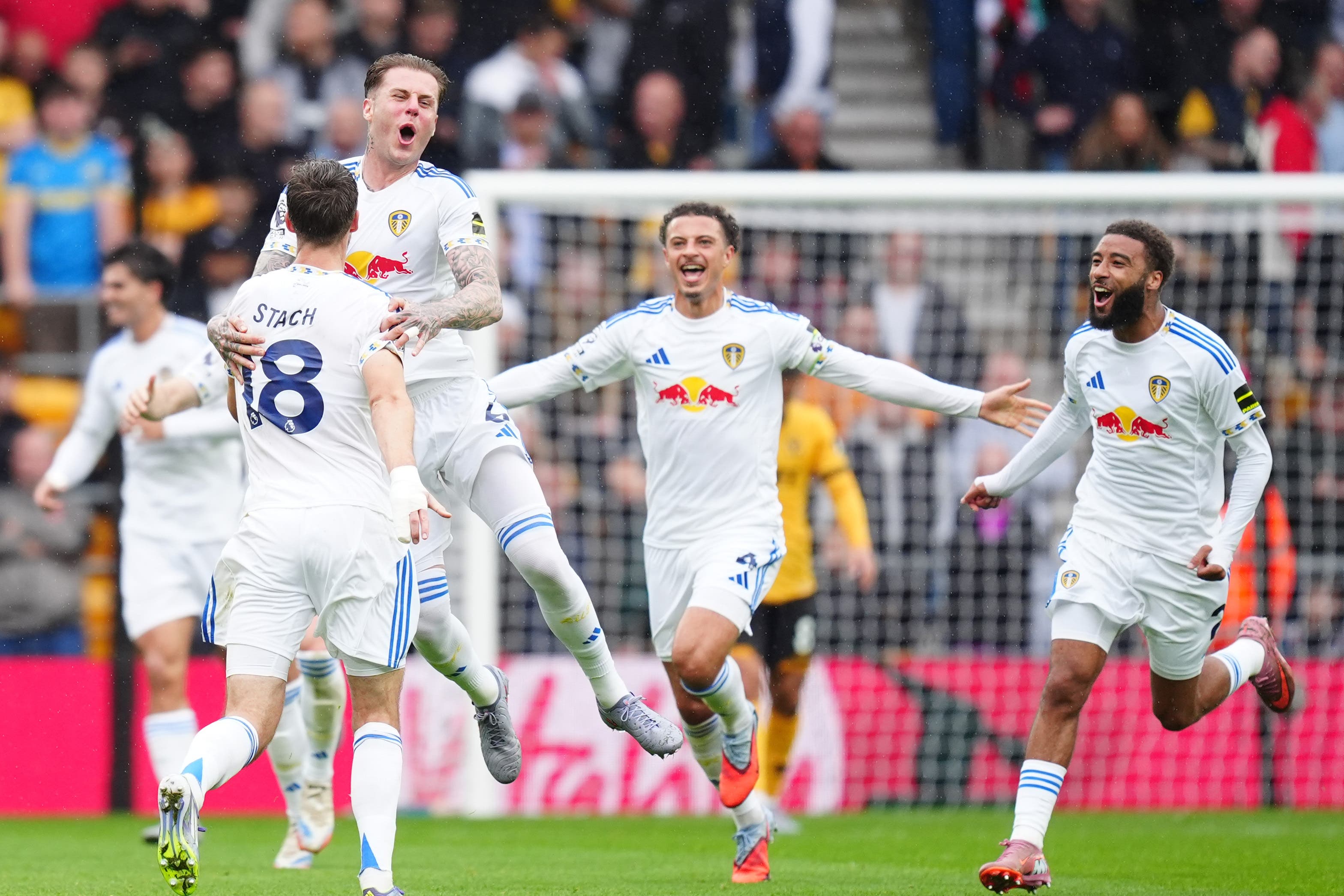 Leeds came from a goal down to beat Wolves (David Davies/PA)