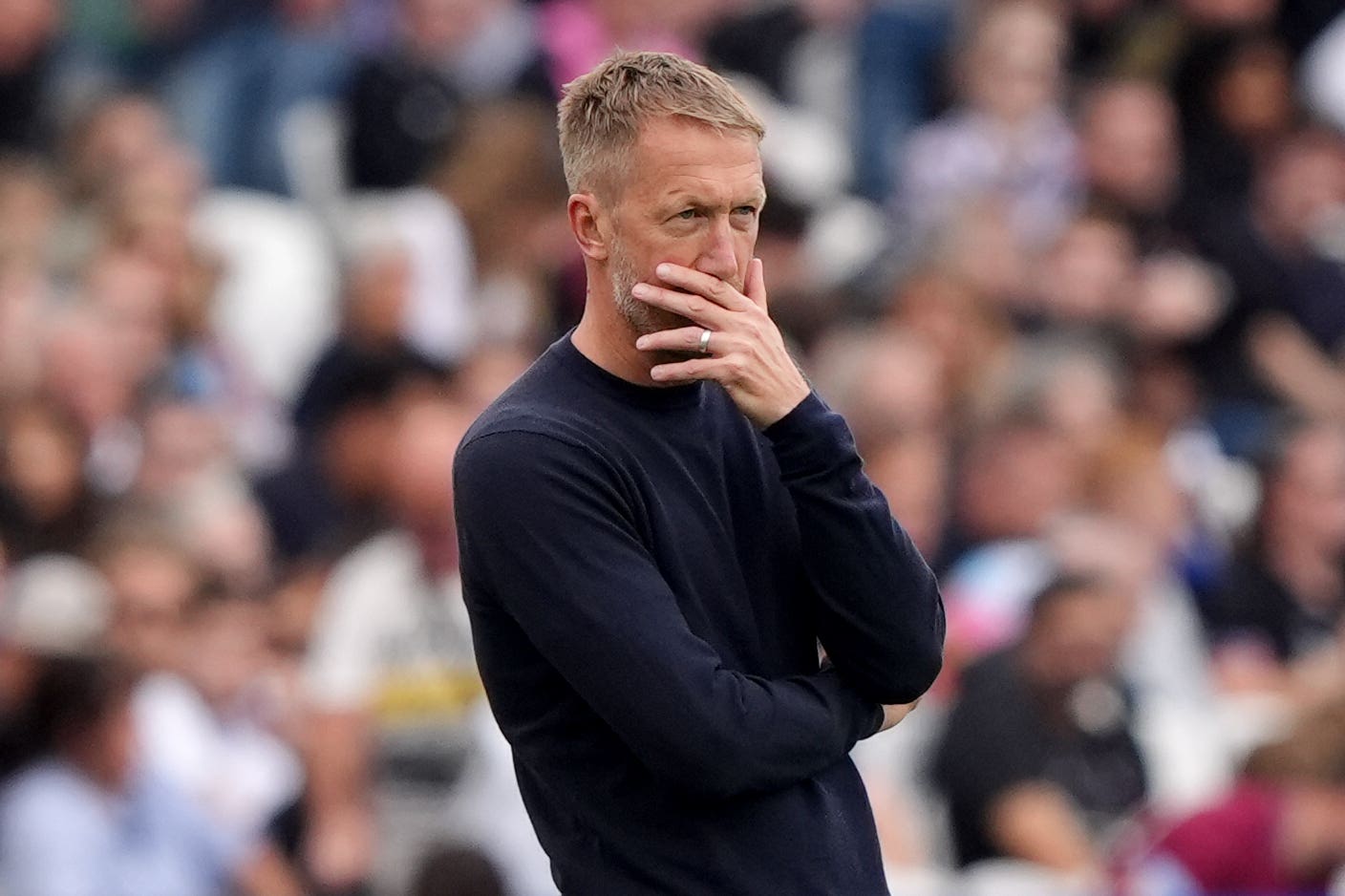 West Ham manager Graham Potter is under severe pressure after another defeat to Crystal Palace (Jonathan Brady/PA)