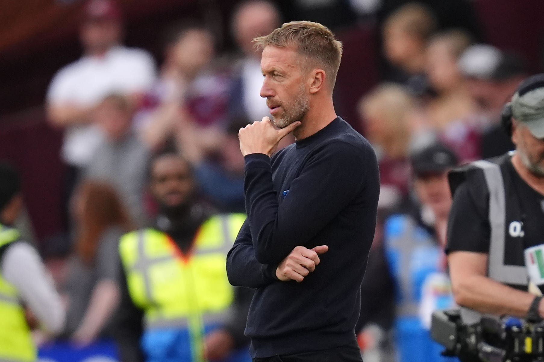 West Ham manager Graham Potter looks dejected after another defeat (John Walton/PA)