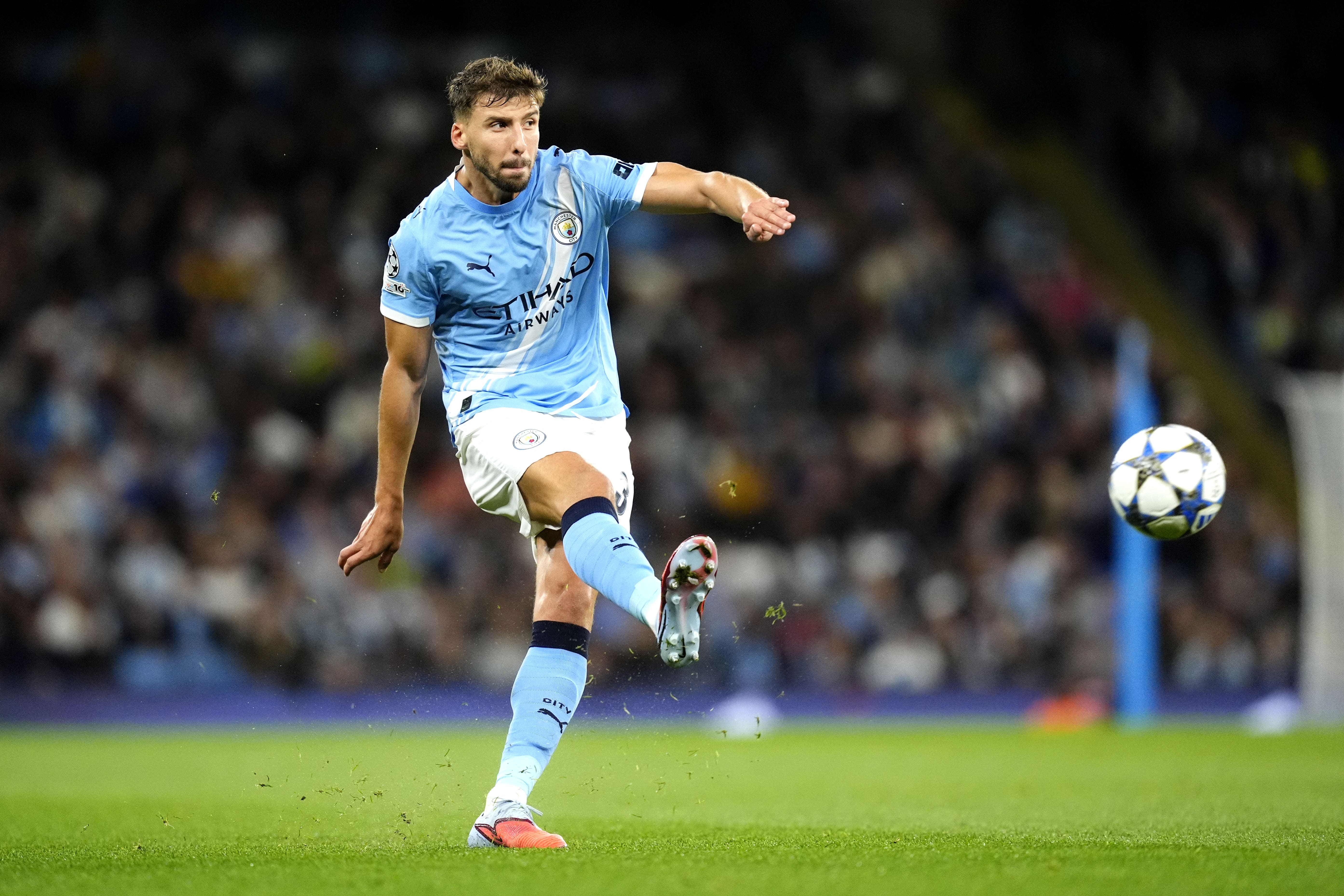 Ruben Dias is giving no thought to any possible bad blood with Arsenal (Nick Potts/PA)