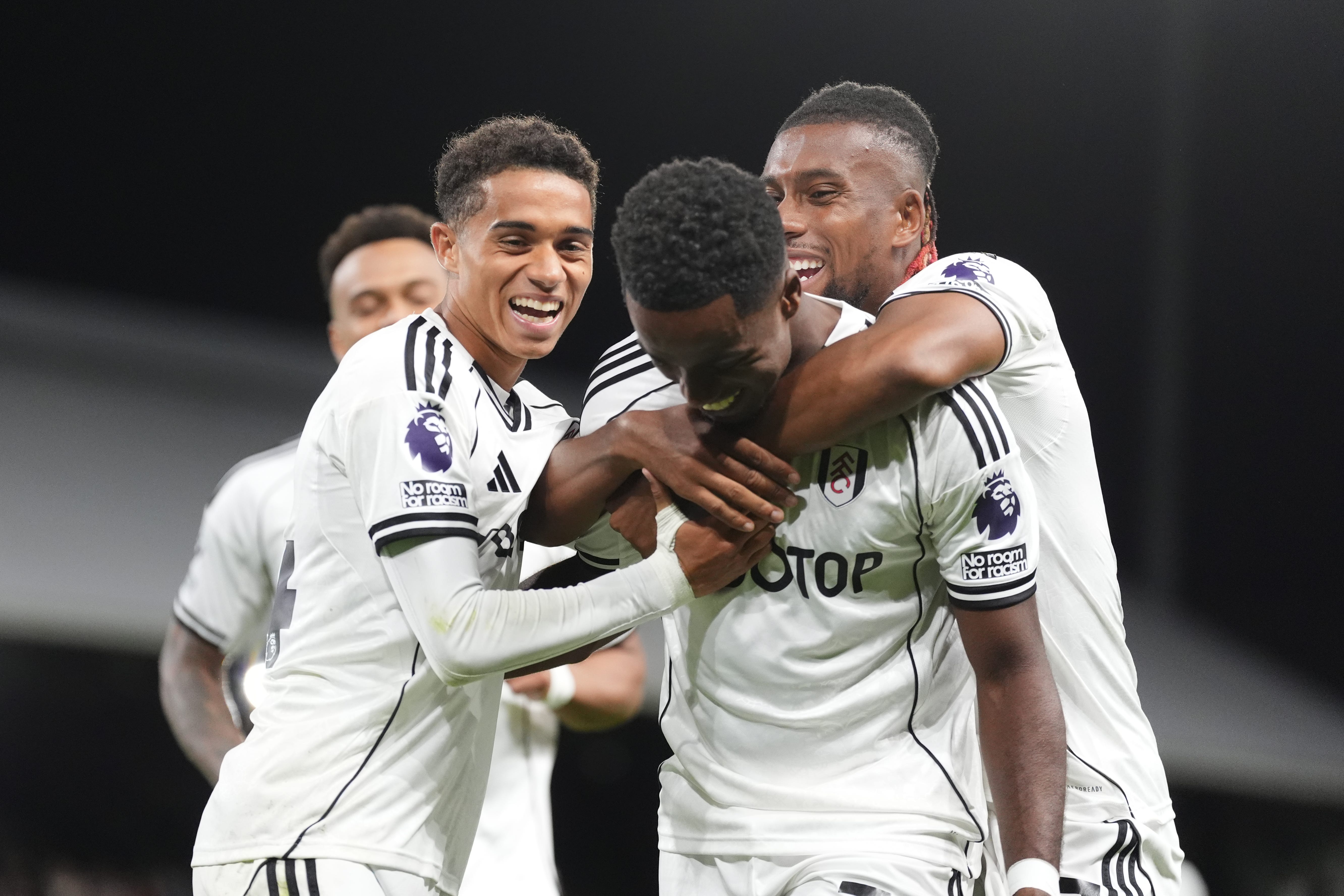 Fulham players celebrated victory against west London rivals Brentford (Adam Davy/PA)
