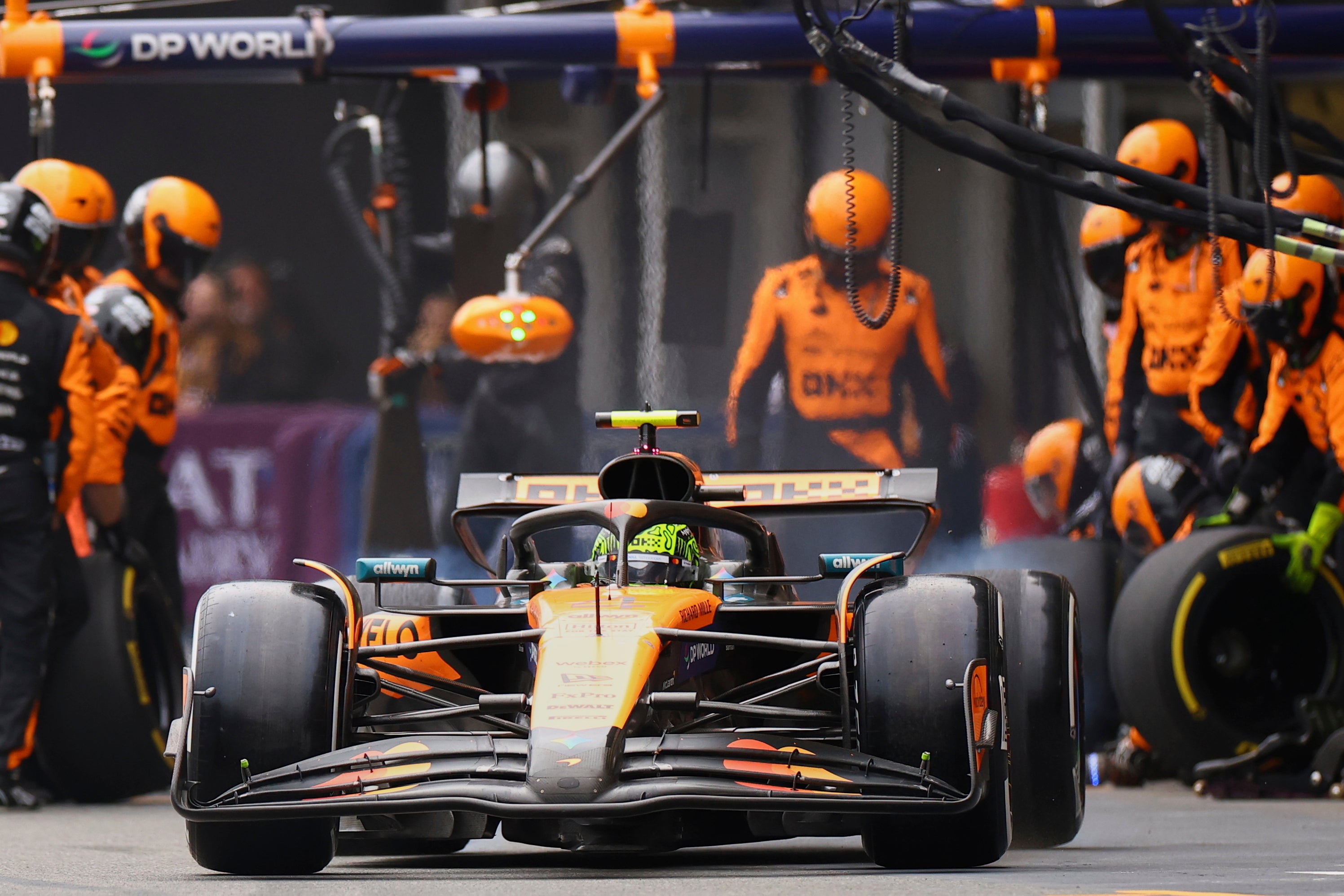 A slow pit-stop cost Lando Norris valuable time