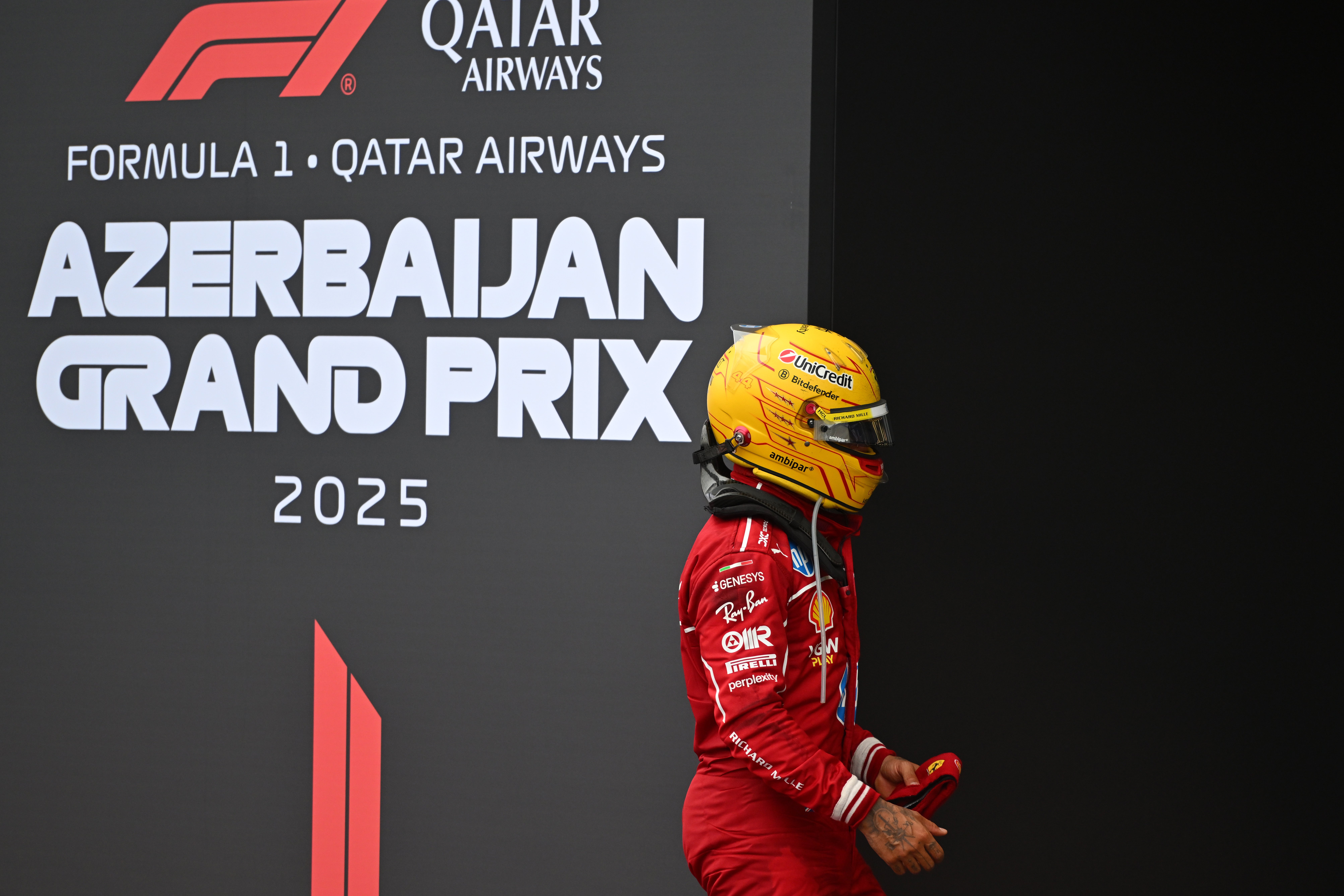Hamilton is yet to finish in the top-three for Ferrari and finished eighth in Baku