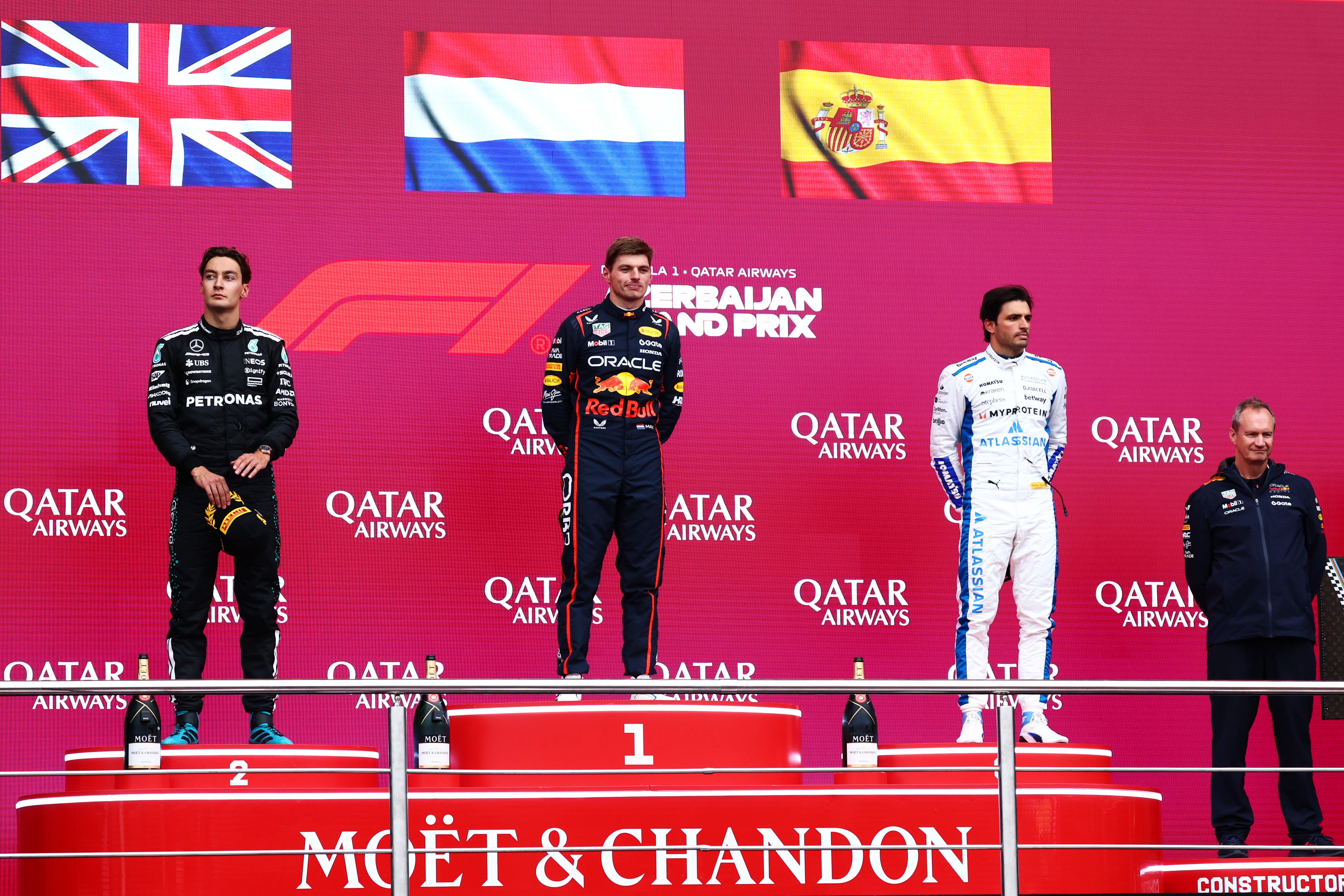 Sainz finished third, behind race winner Max Verstappen and second-placed George Russell