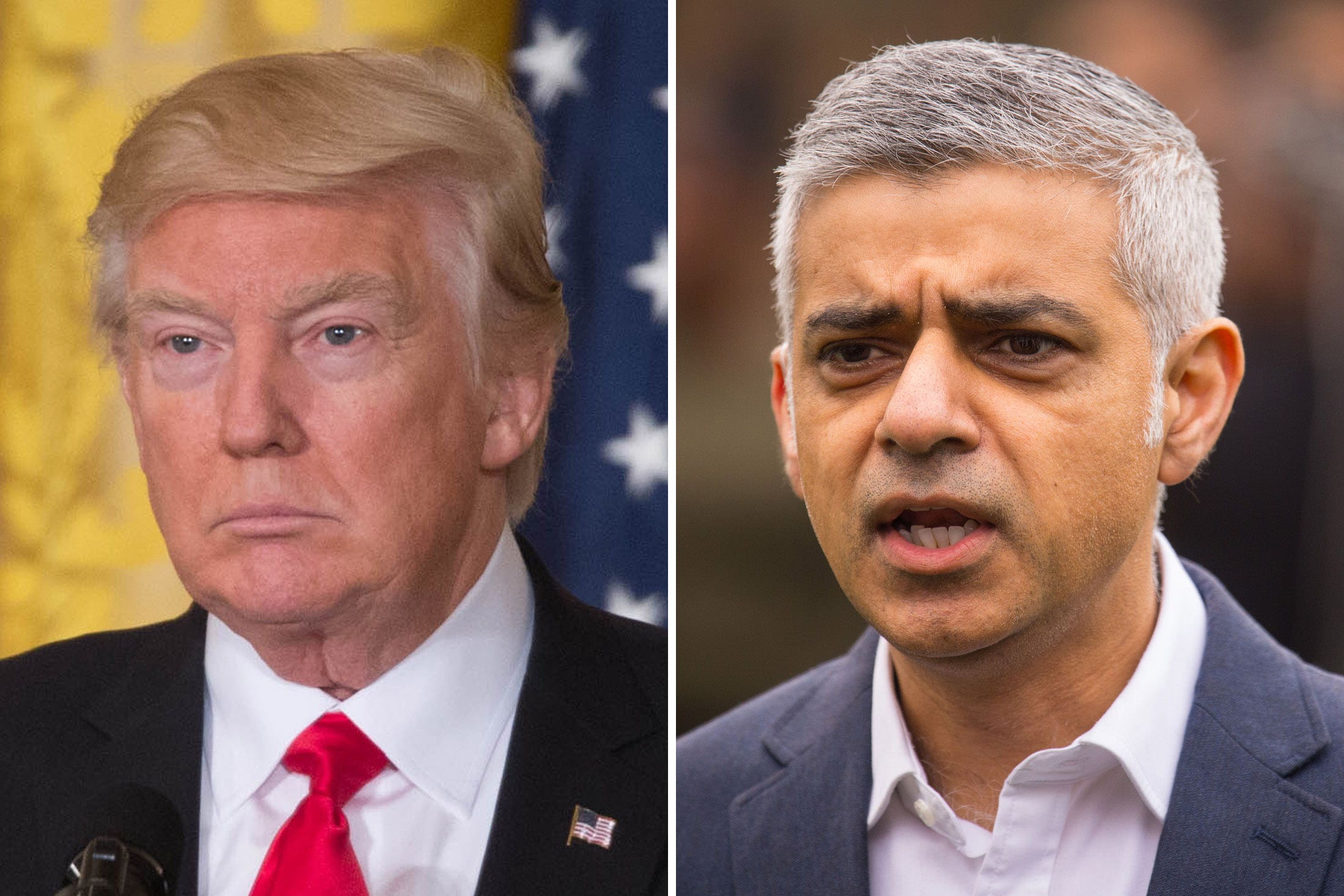 Sir Sadiq Khan said he has ‘more important things to worry about’ than Donald Trump’s comments about him after the US president’s state visit (PA)