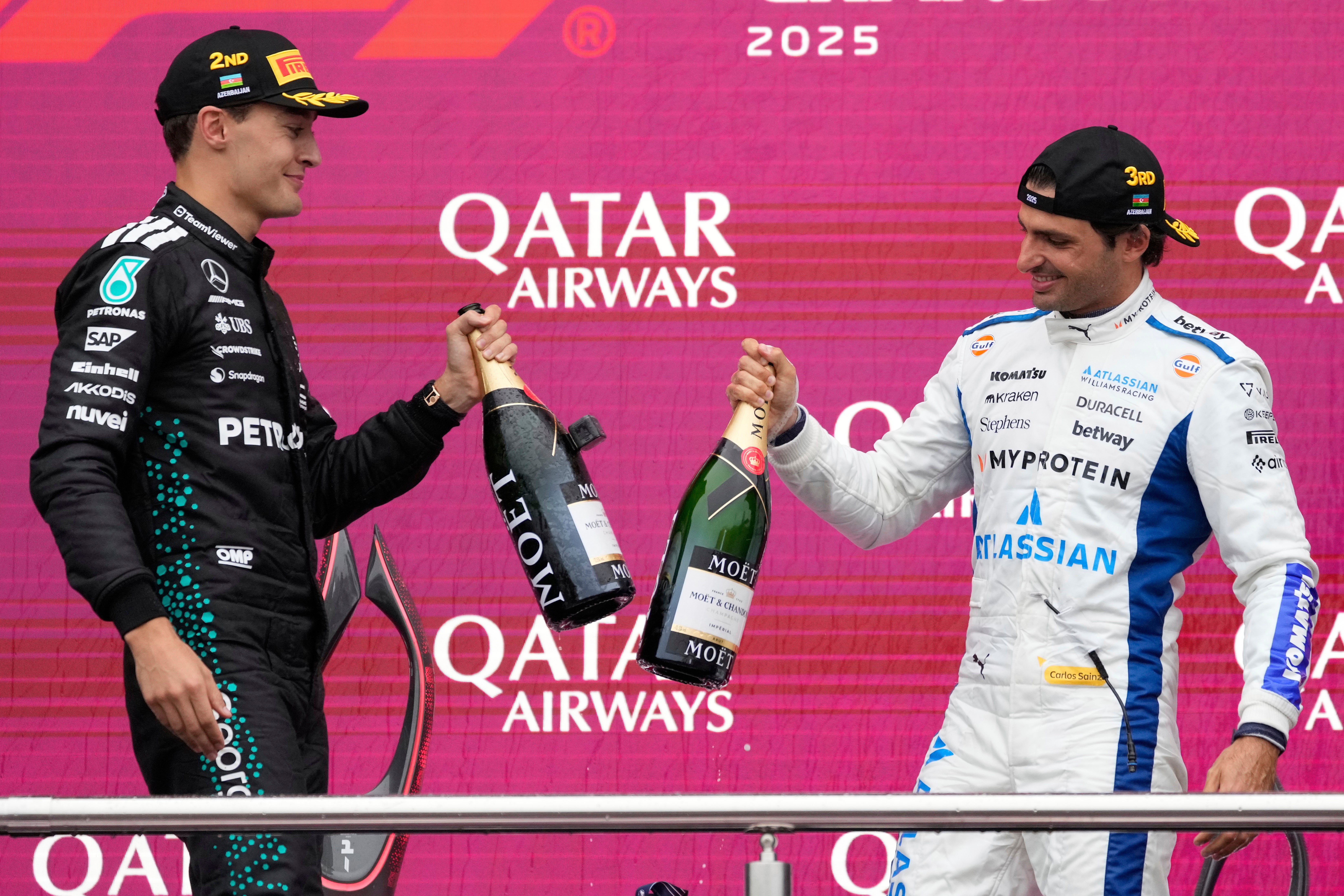 Russell finished ahead of Carlos Sainz