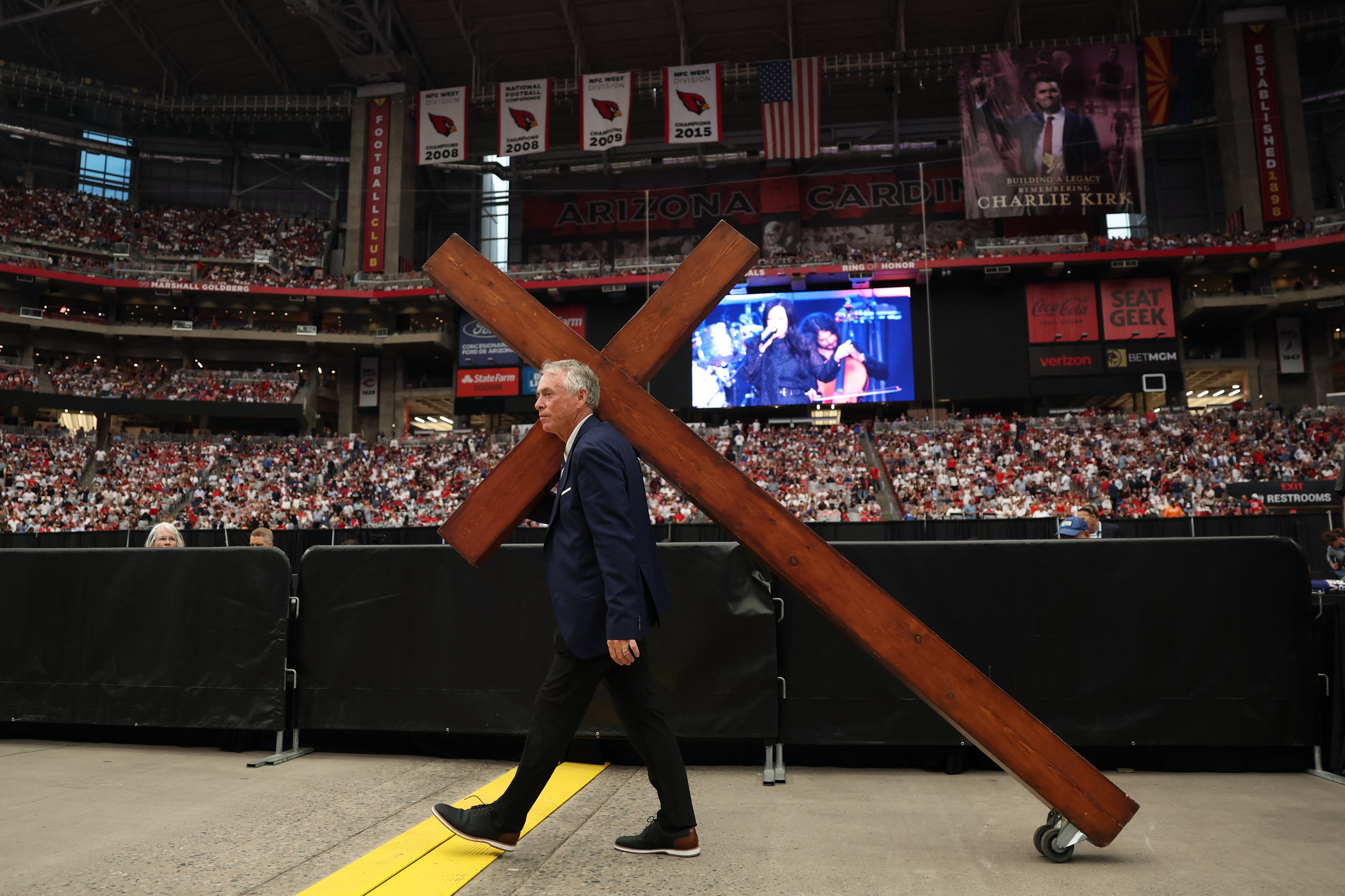 Charlie Kirk’s memorial service draws huge crowds as Trump set to speak: Live updates