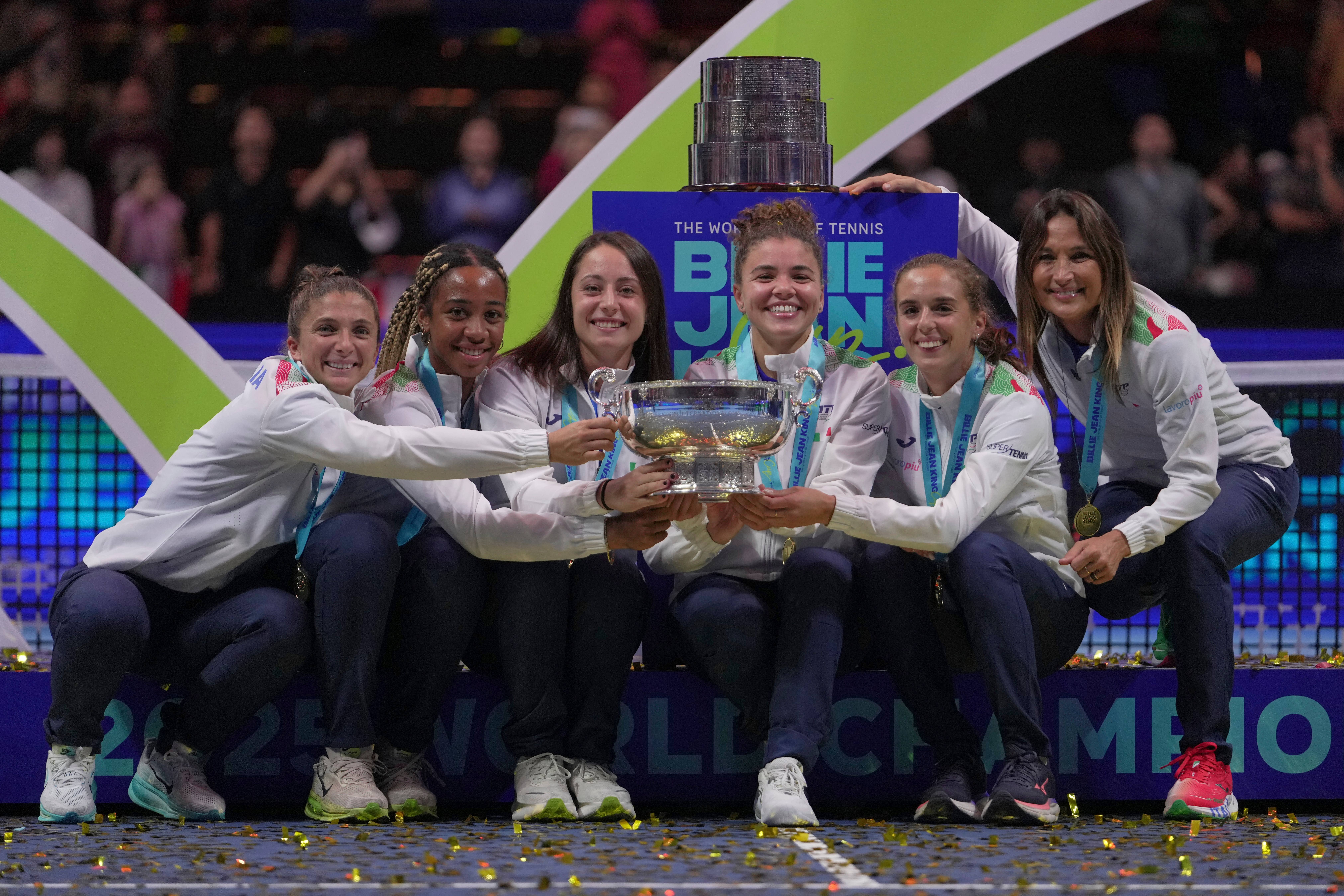 Italy claimed victory in the BJK Cup (AP Photo/Andy Wong)