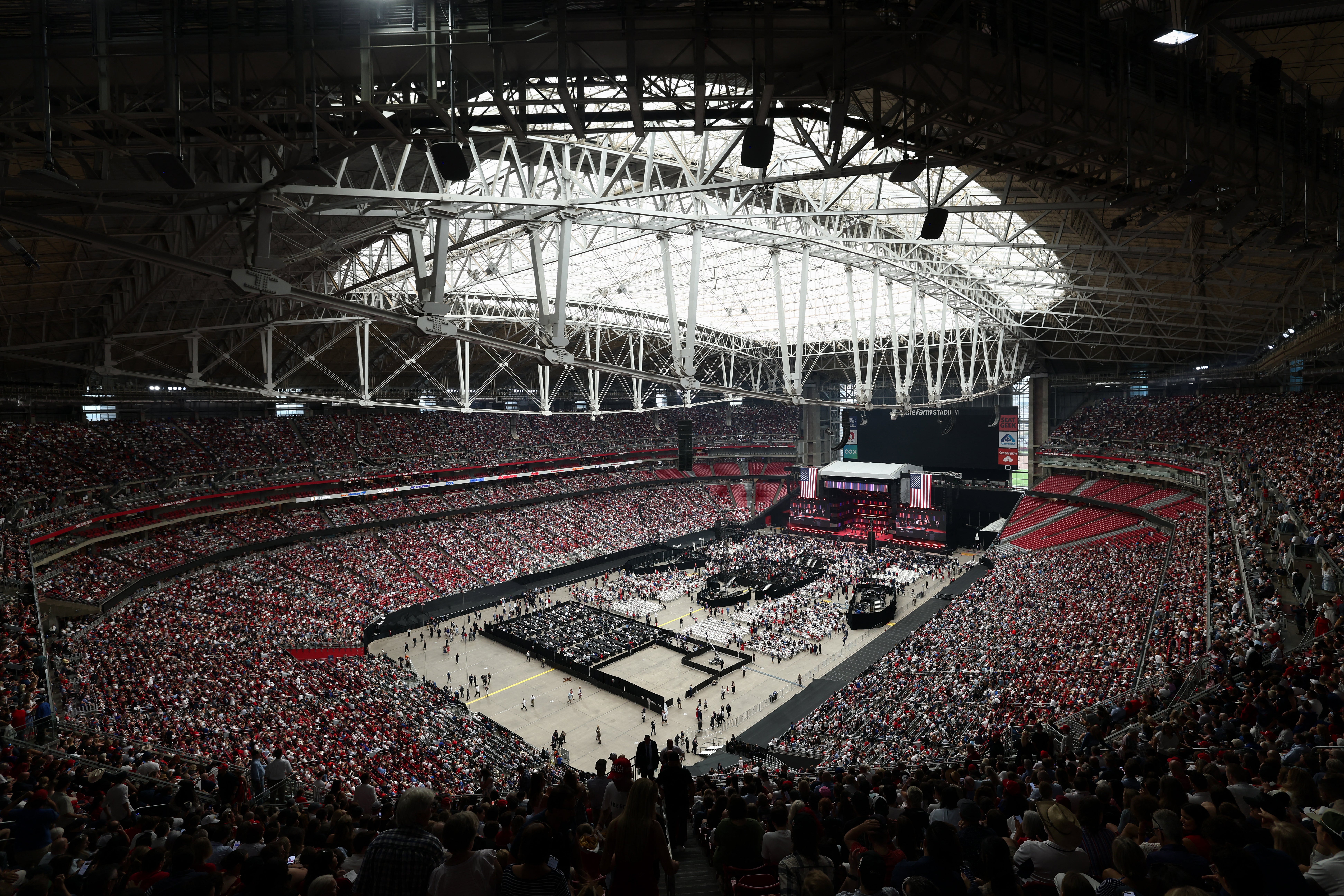 A packed State Farm Stadium in Glendale, Arizona