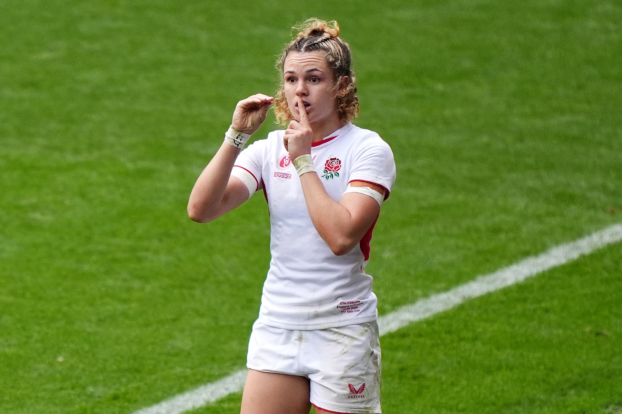 Ellie Kildunne does not care about England’s poor recent record in World Cup finals (Ben Whitley/PA)