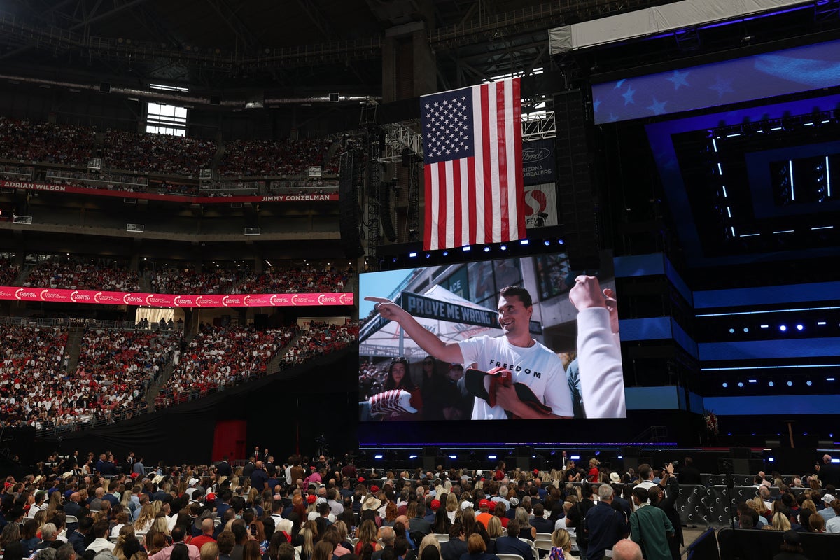 Trump calls Charlie Kirk an ‘American hero' and says he ‘hates' opponents at memorial: Live updates