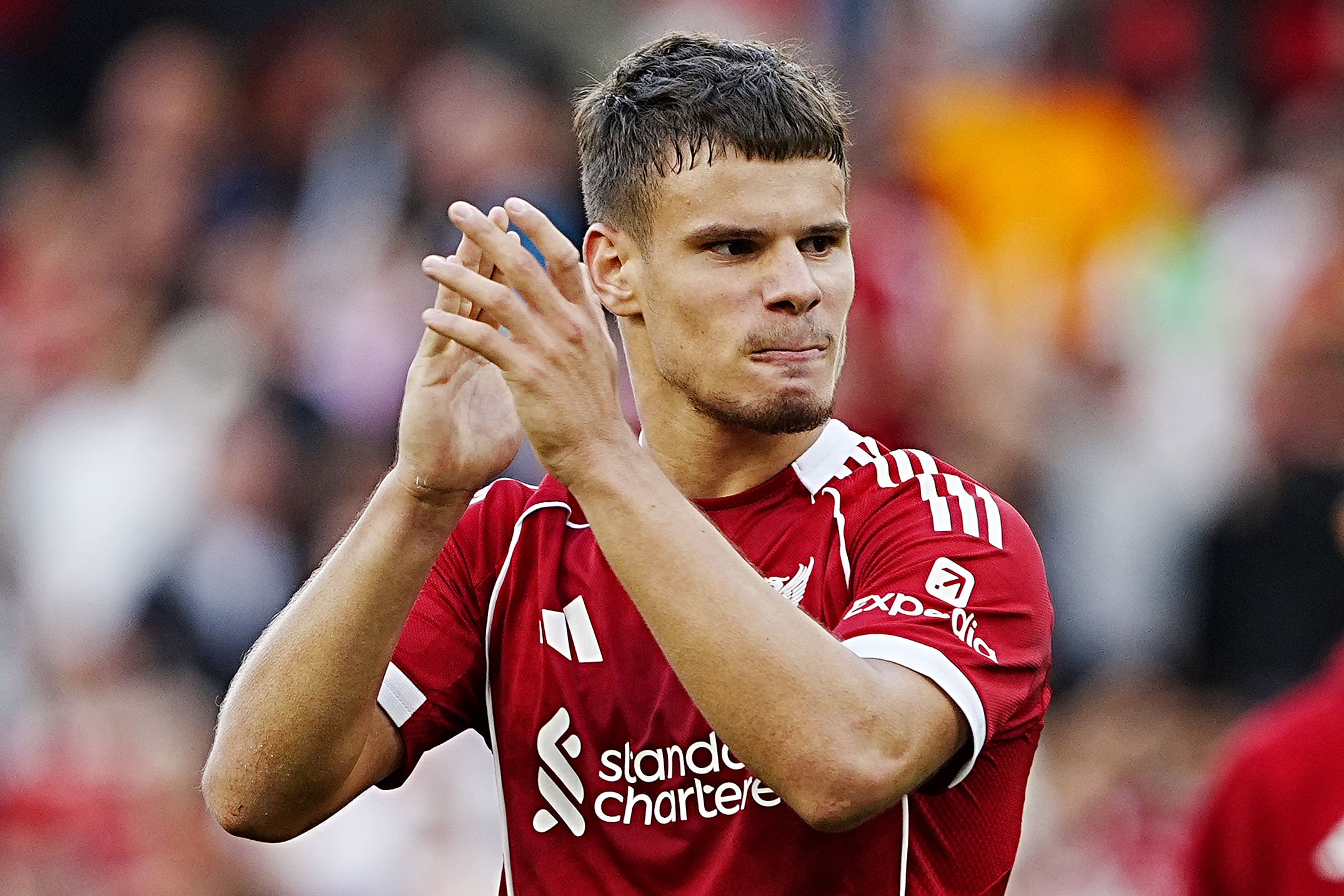 Milos Kerkez is grateful for the support he is receiving from Andy Robertson (Peter Byrne/PA)