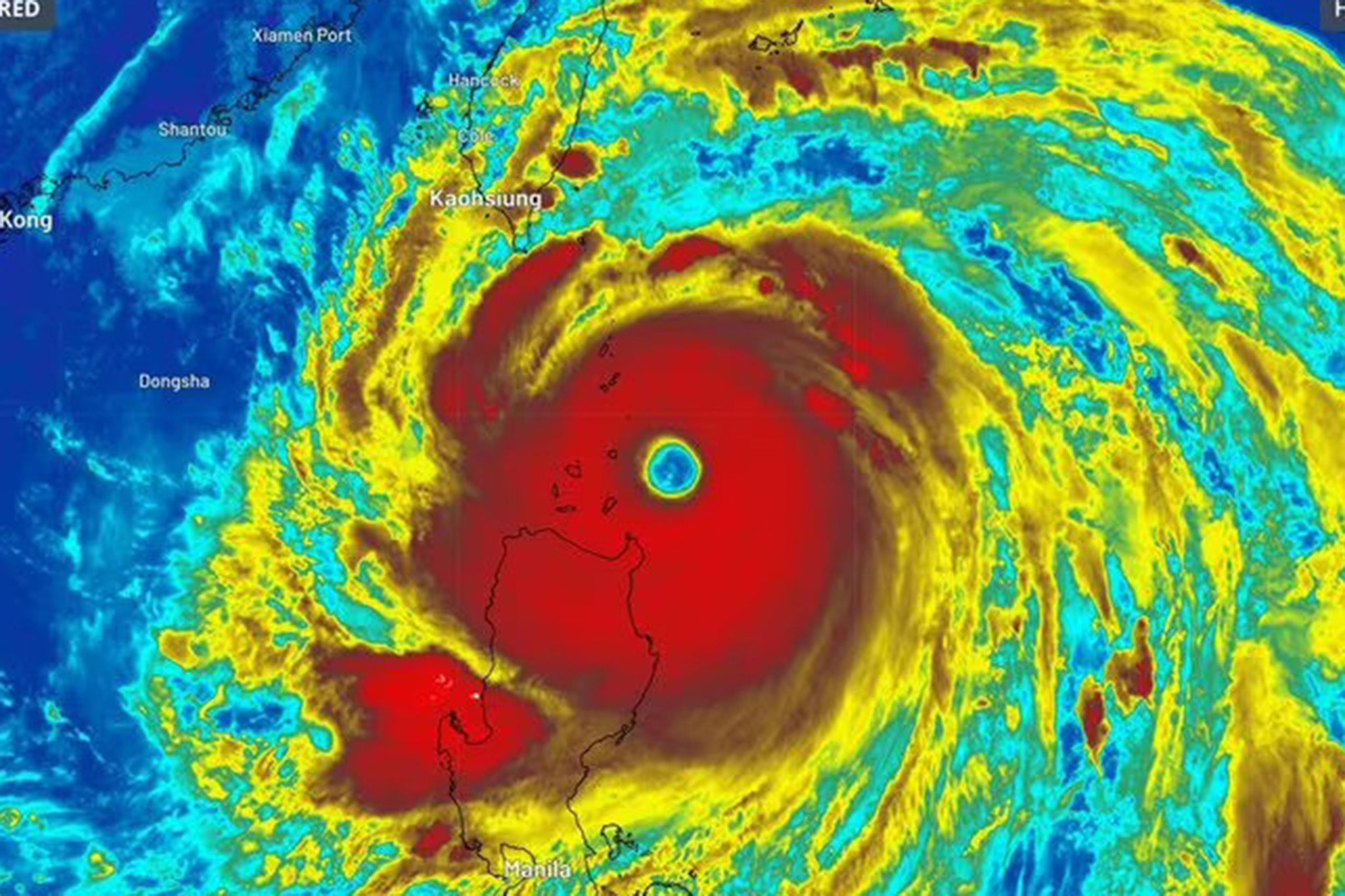 Satellite images show Super Typhoon Ragasa’s ferocious eye hitting Philippines