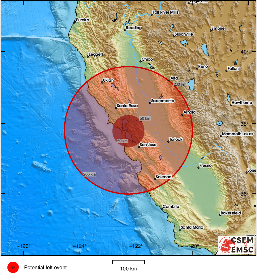 A 4.3-magnitude earthquake shook much of the Bay Area awake early Monday morning, but there were no reports of injuries.