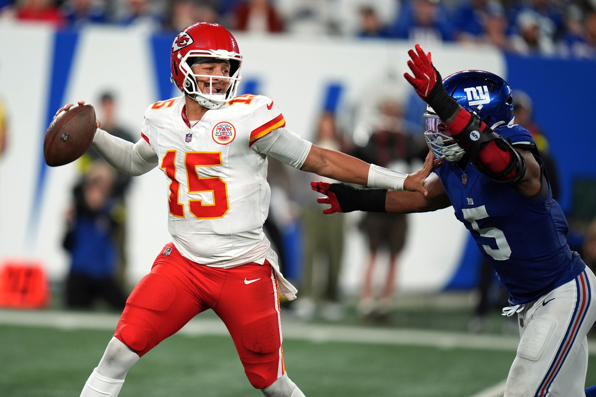 Mahomes helped guide the Chiefs to their first win of the season