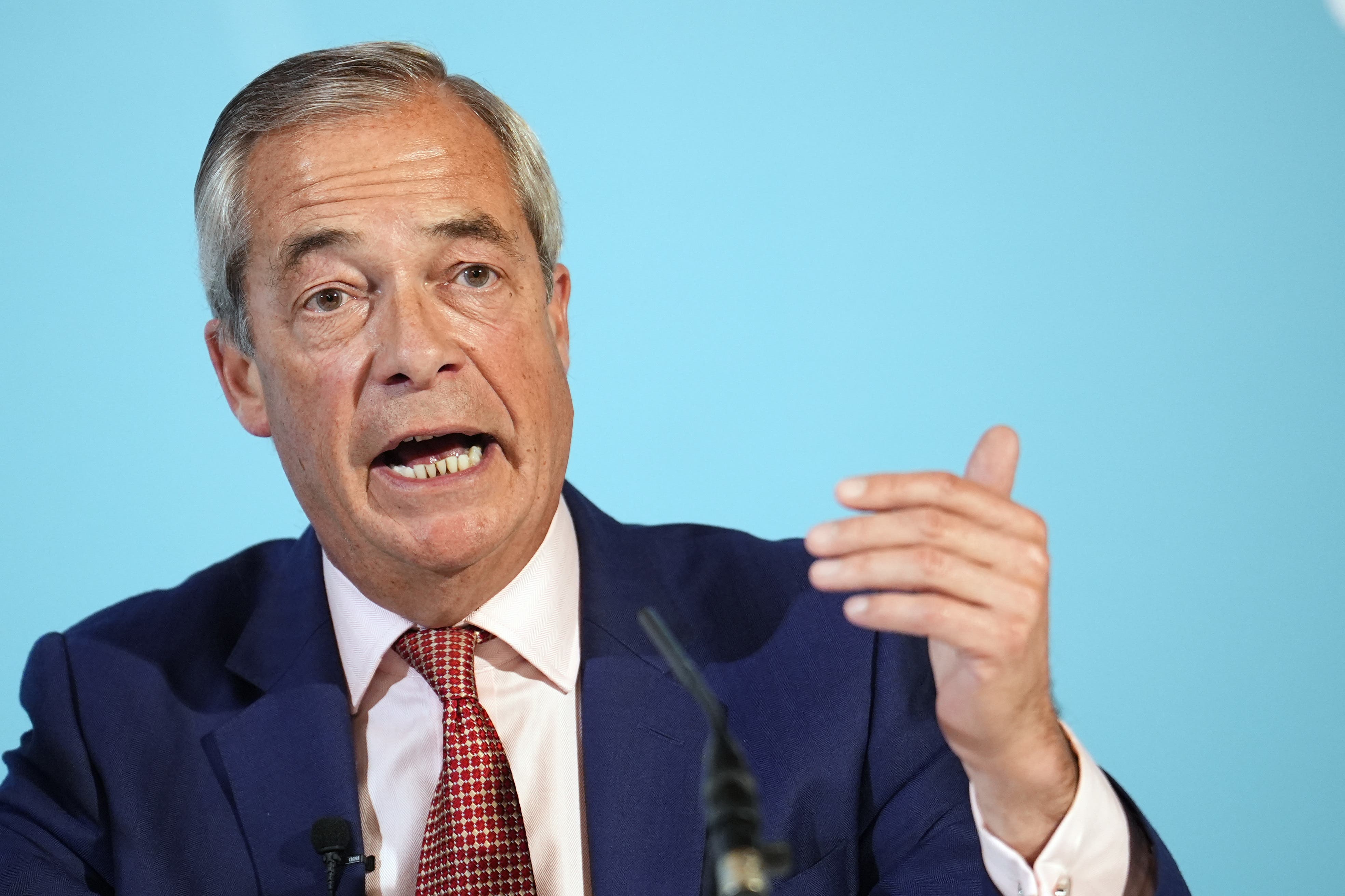 Party leader Nigel Farage said savings would be ‘considerably larger’ than the £230 billion previously suggested (Jordan Pettitt/PA)