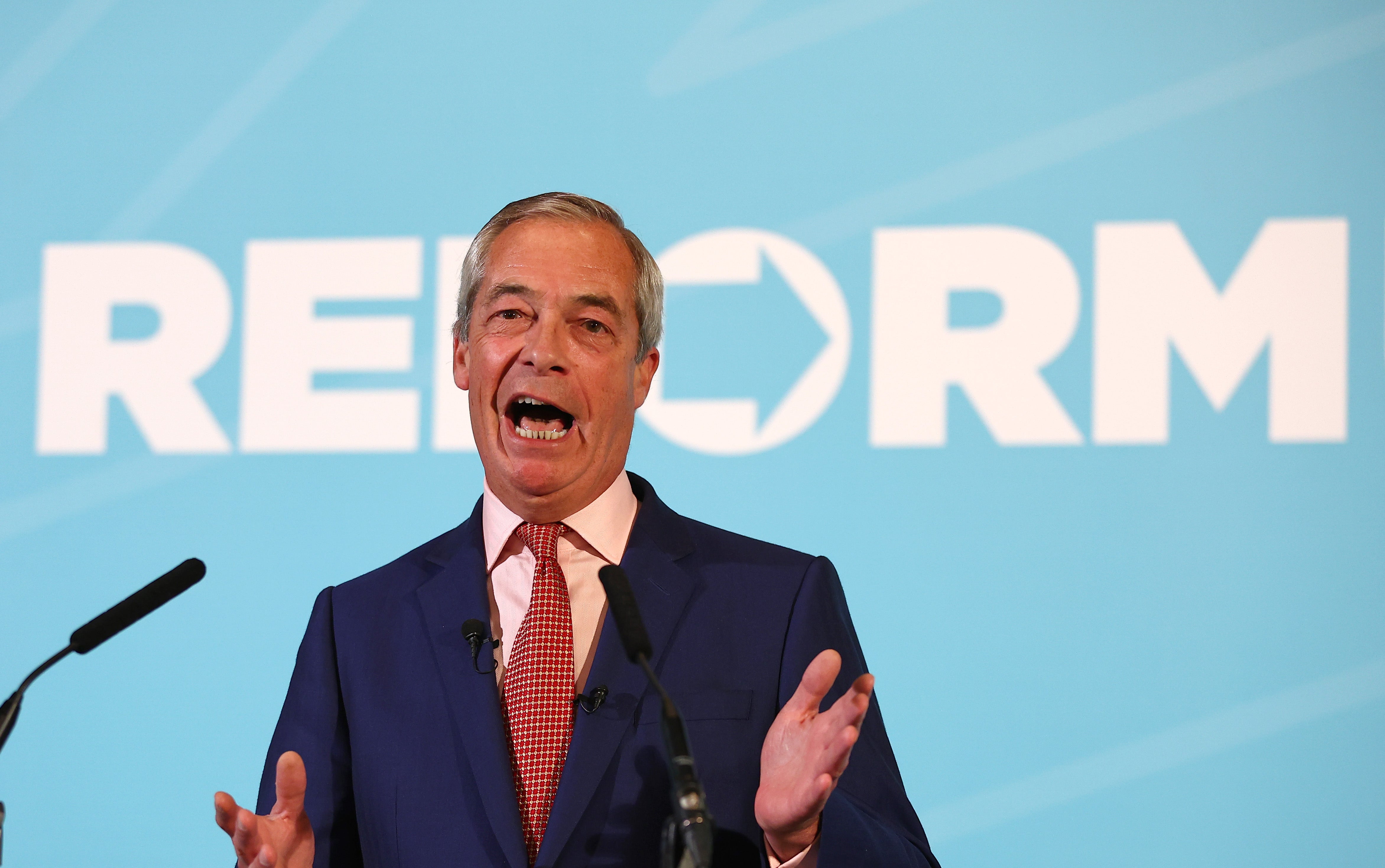 <p>Reform UK’s Nigel Farage</p>
