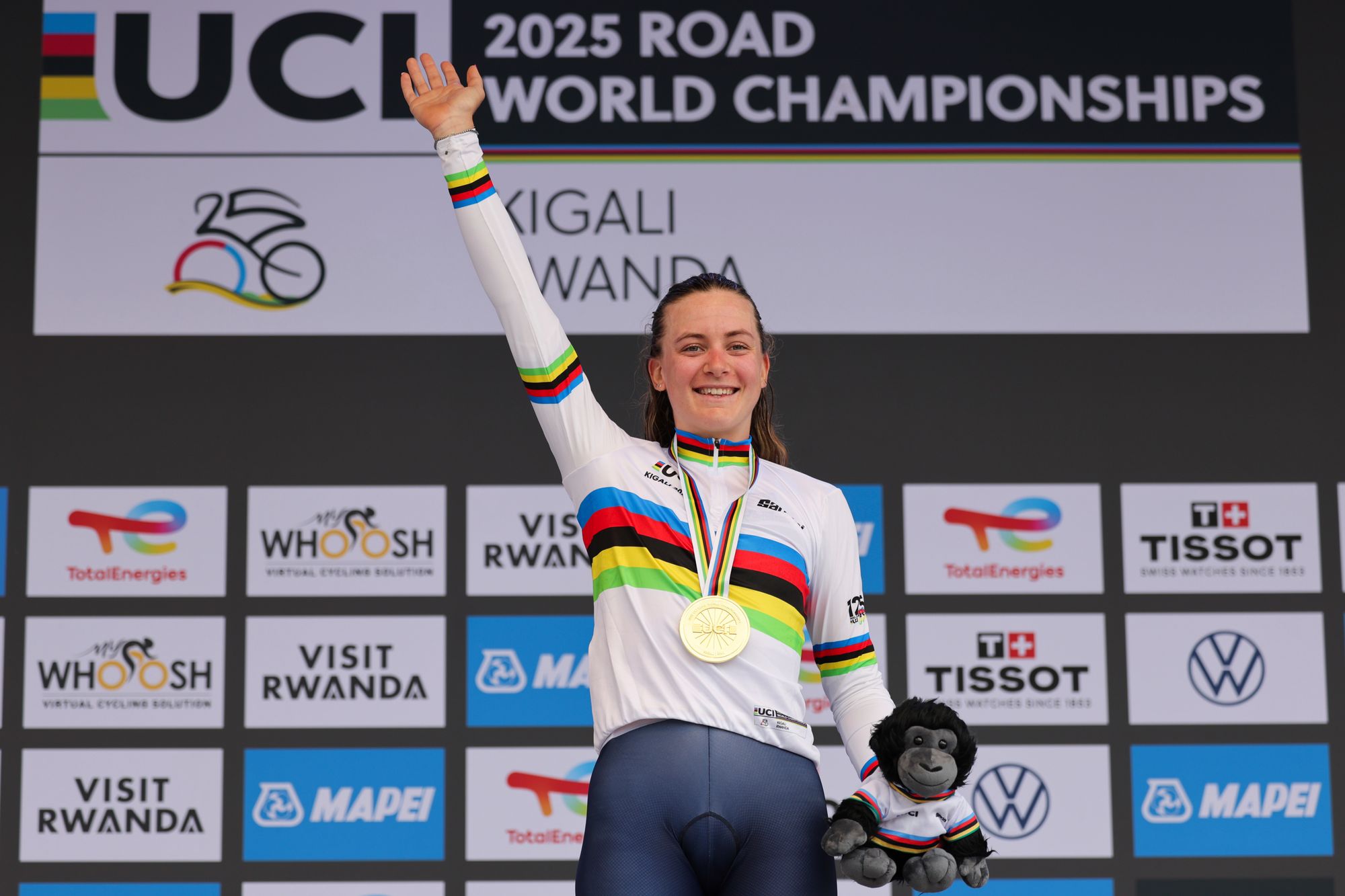 <p>Zoe Backstedt was crowned under-23 world time trial champion on Monday</p>