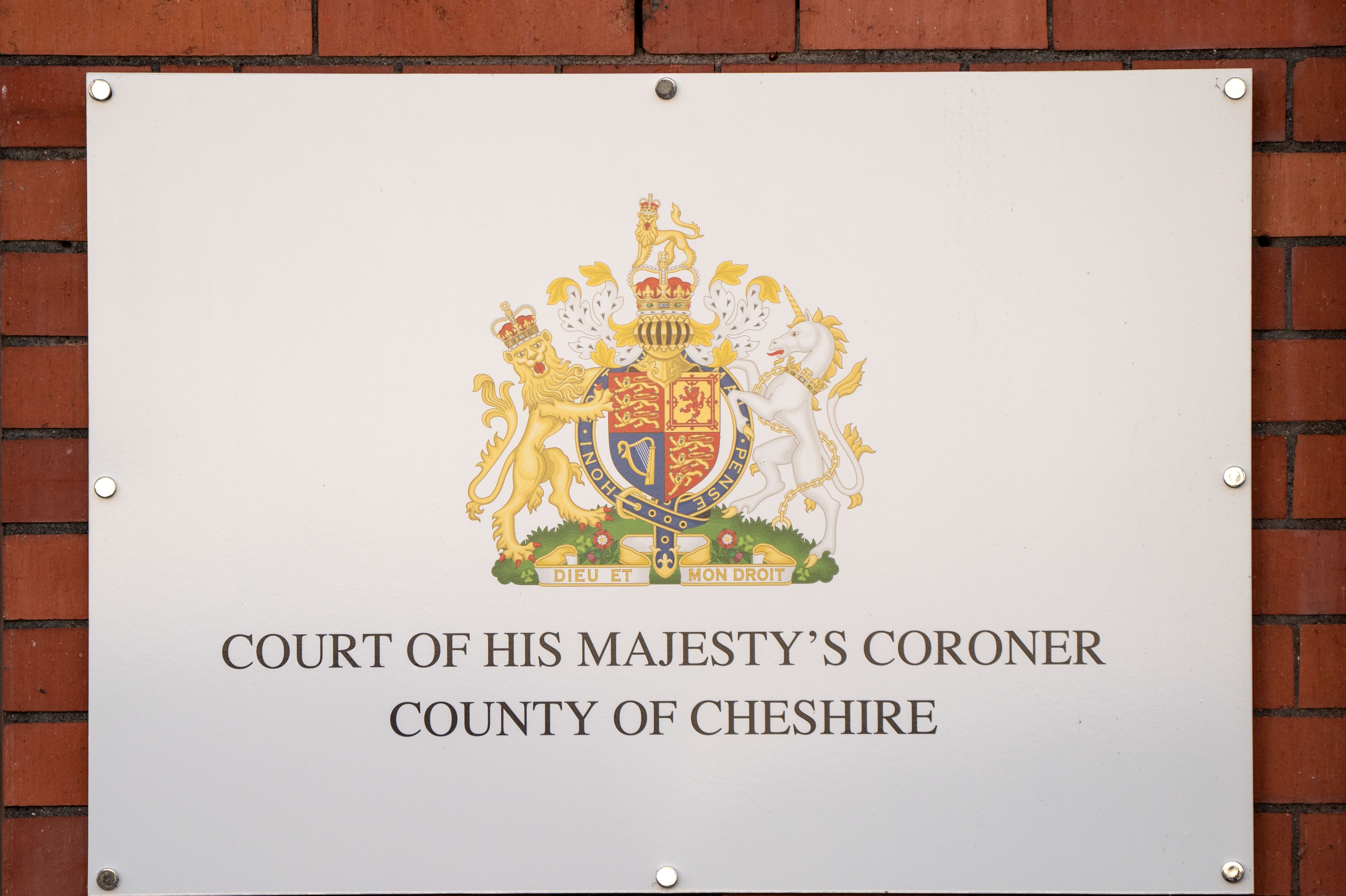 The Coroner’s Court sign in Warrington
