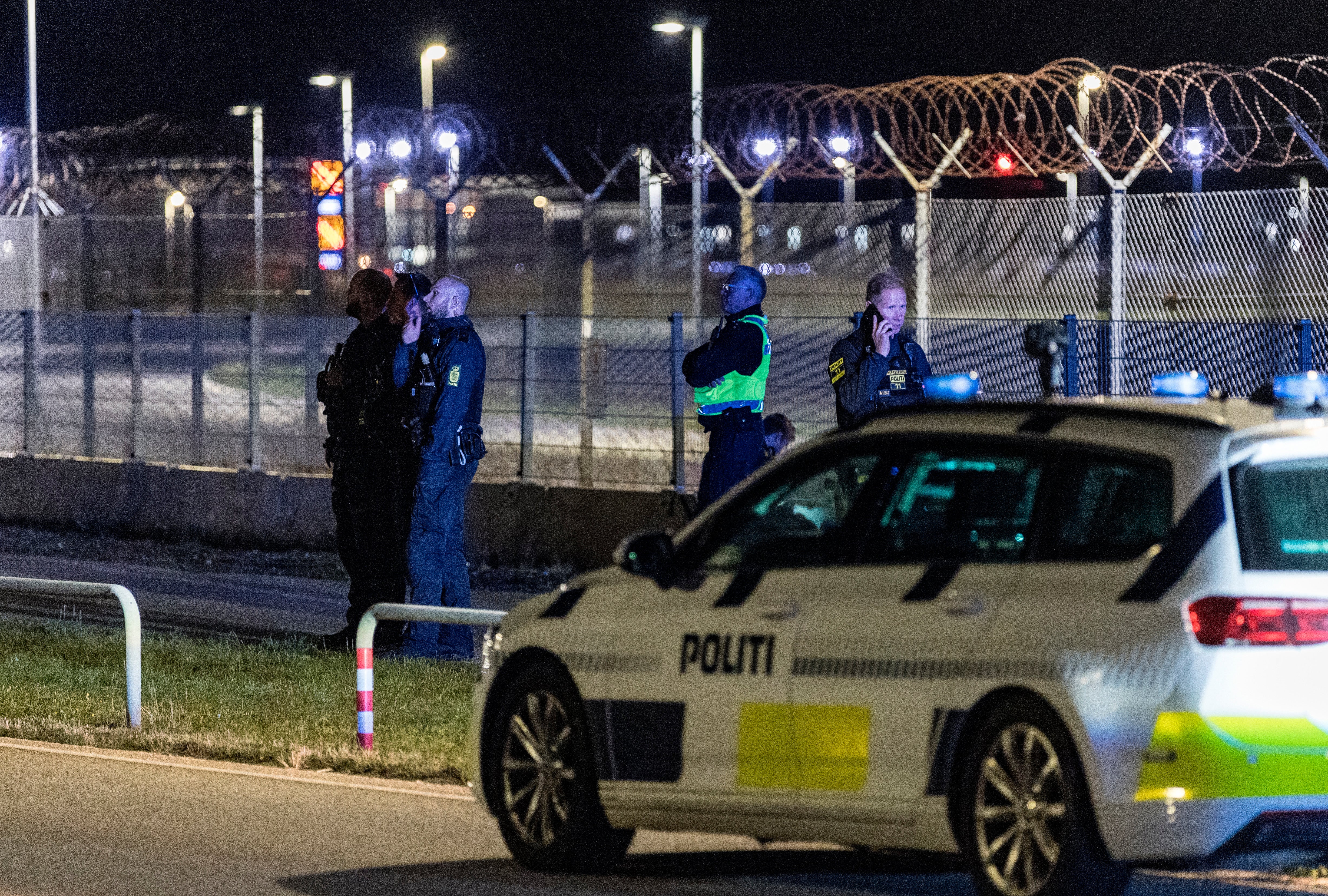 Police at Copenhagen Airport in Denmark