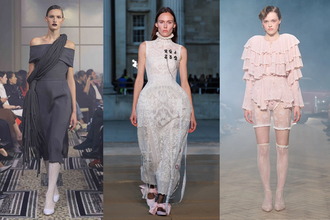 Lace seen at Edeline Lee, Erdem and Yuhan Wang