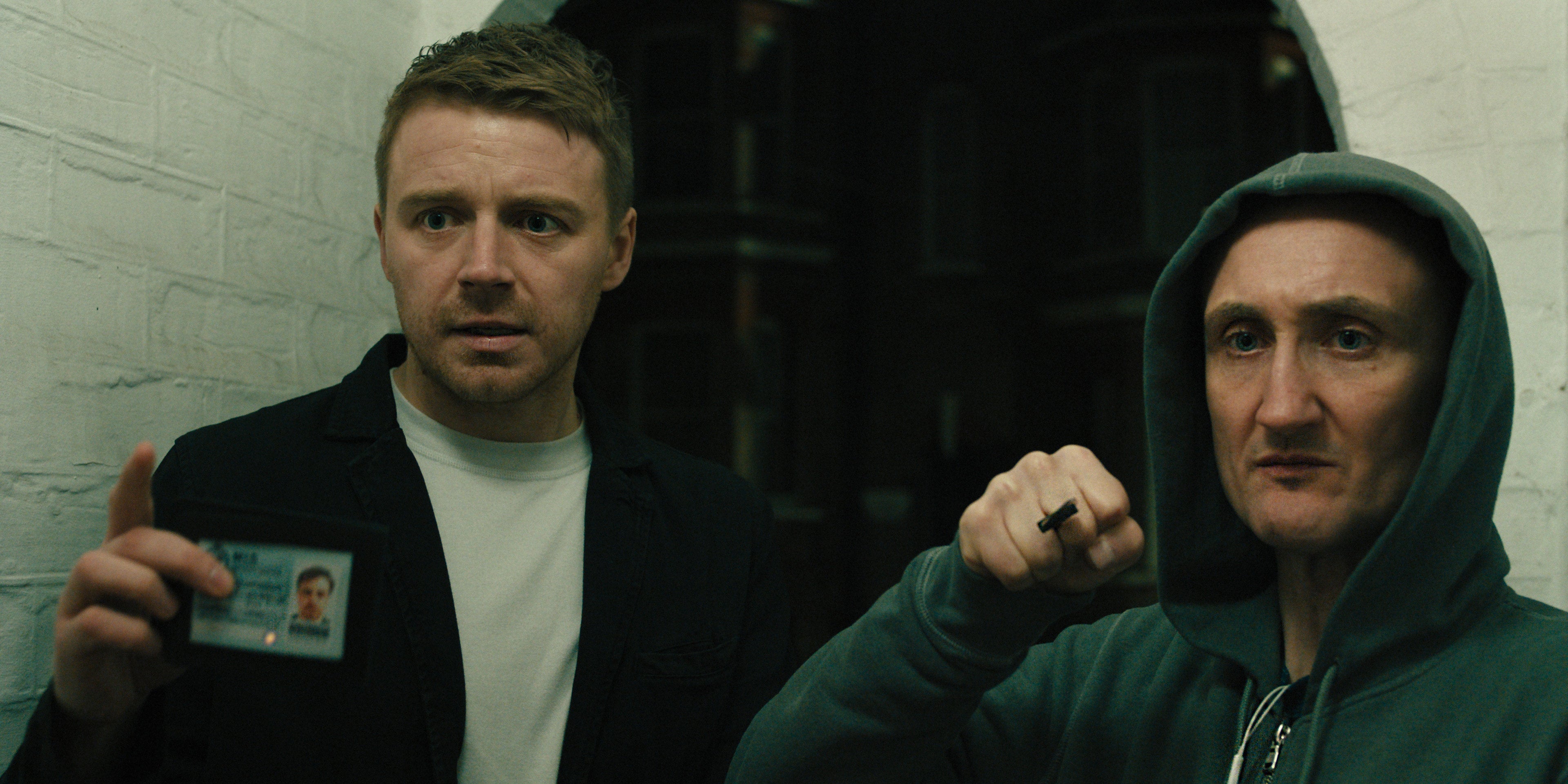 Slough House members River and JK, played by Jack Lowden and Tom Brooke