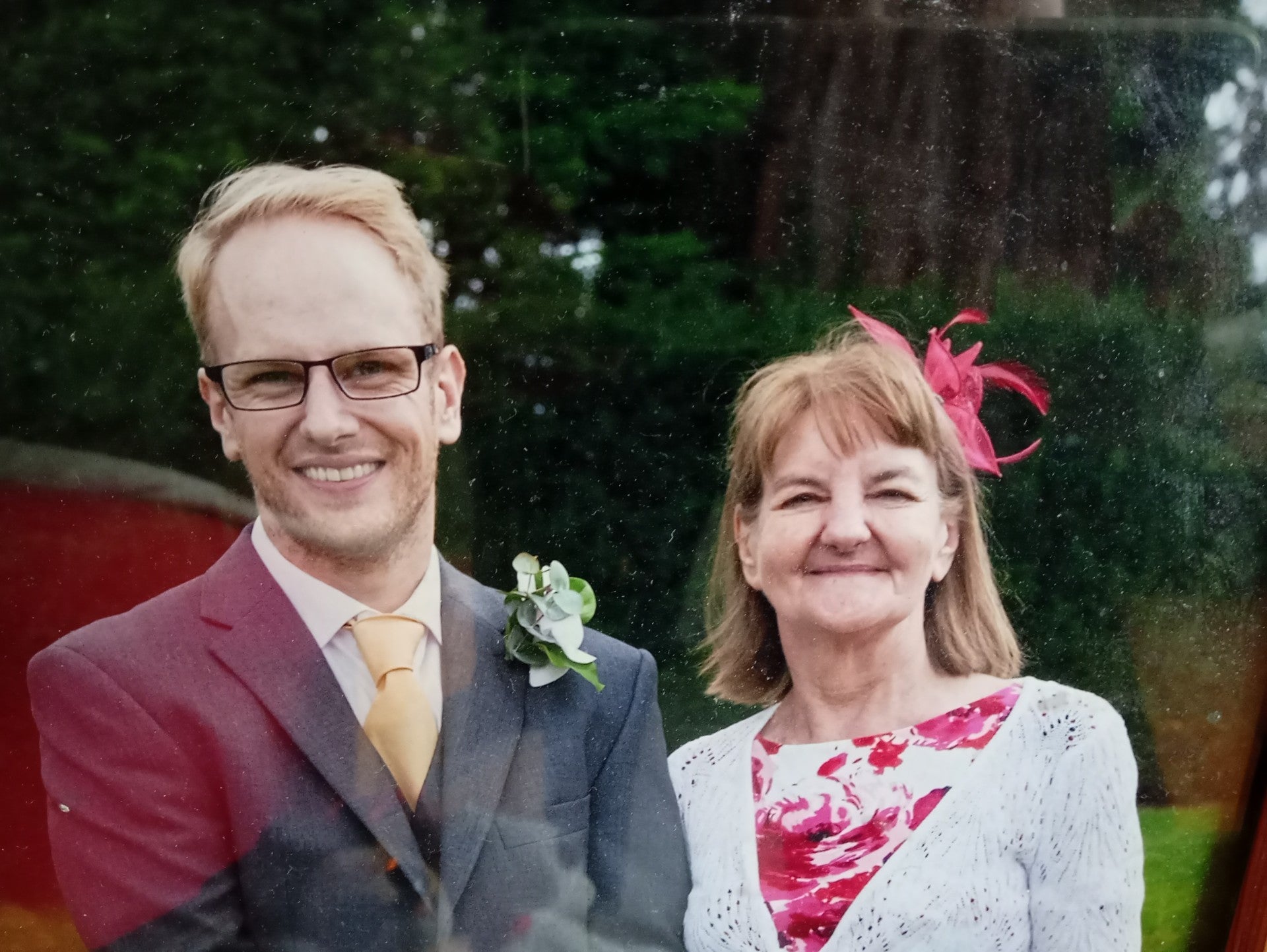 Jon Painter and his mother, Christine, who he moved back in with in 2020