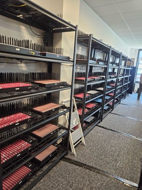 The U.S. Secret Service said it discovered the network of electronic devices that were used to ‘conduct multiple telecommunications-related threats directed towards senior U.S. government officials.’