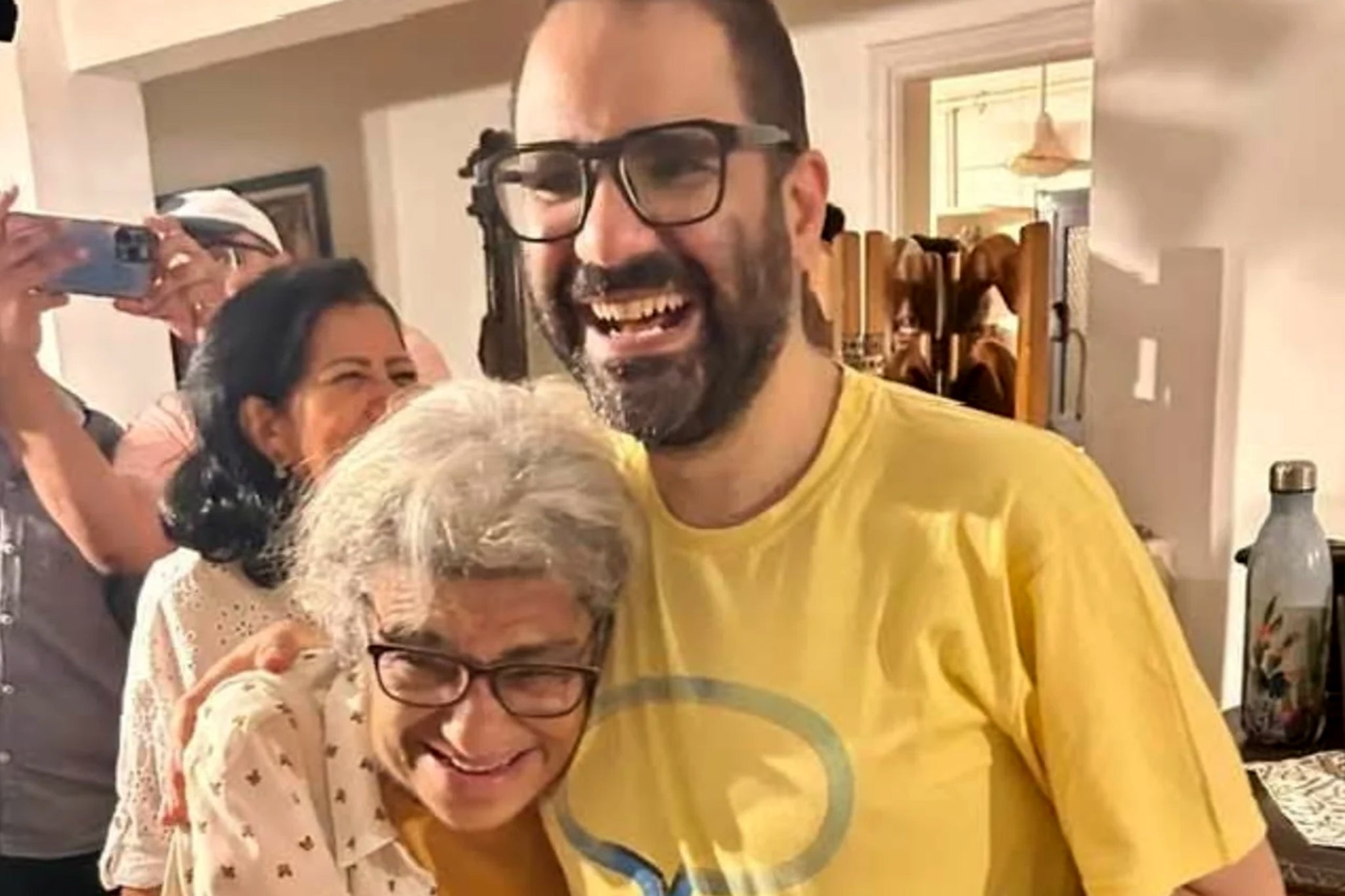 Alaa Abd el-Fattah has arrived in the UK following his release from an Egyptian prison