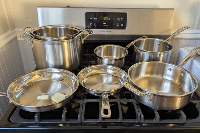 <p>Each cookware set was put to the test on a gas stove</p>