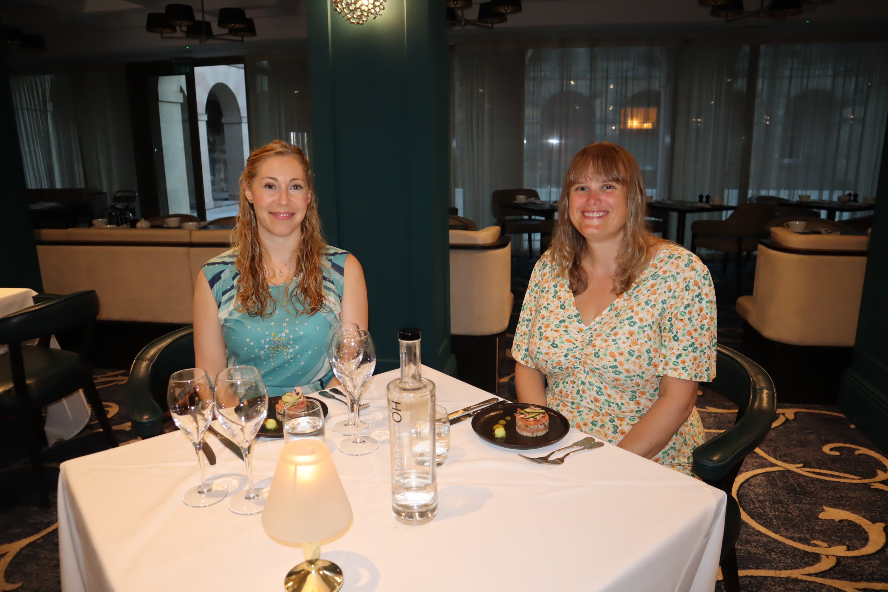 Sarah (left) was impressed by the food at the 1789 restaurant