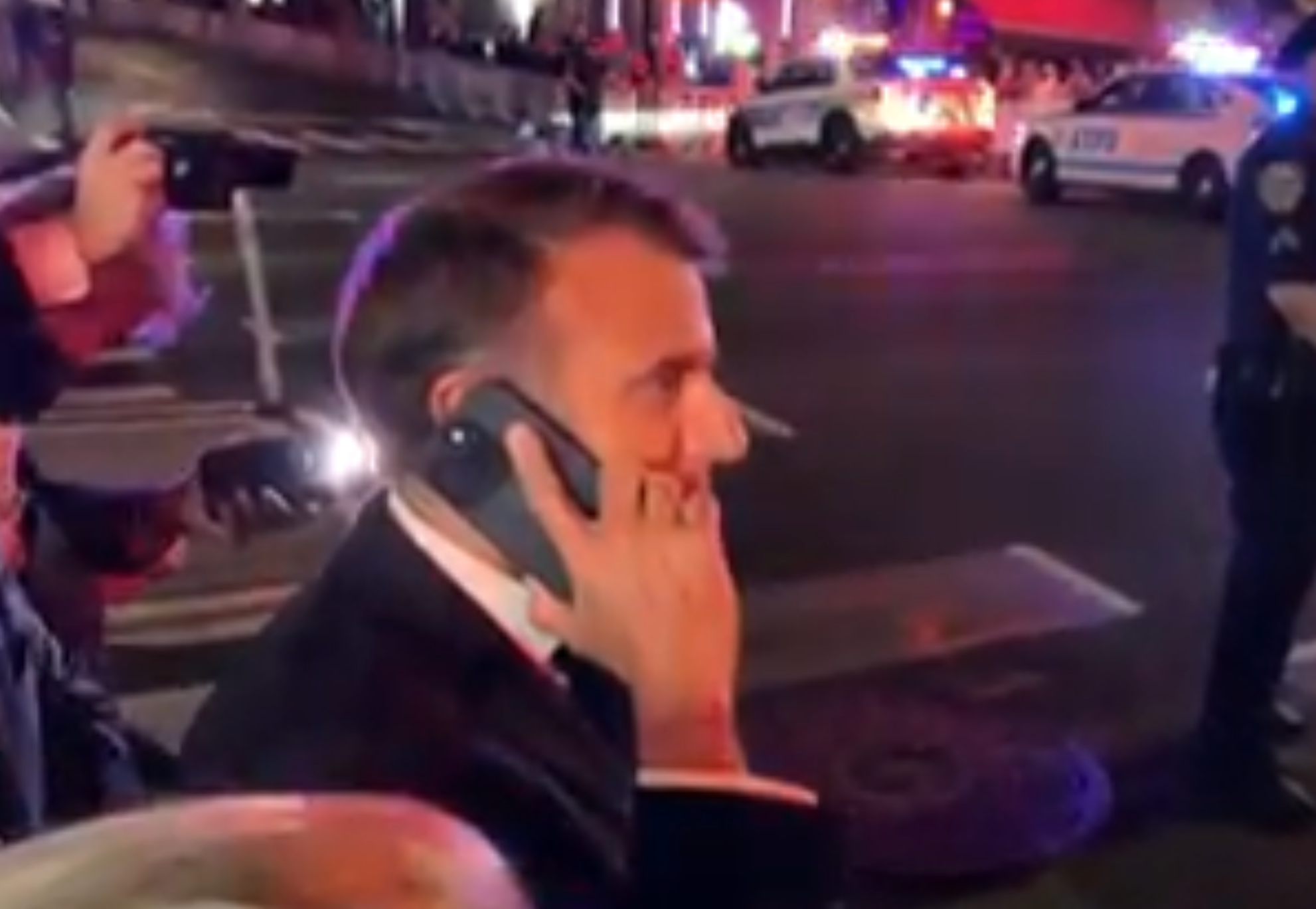 French President Emmanuel Macron called President Donald Trump after getting blocked by his motorcade on the streets of New York City late Monday night.