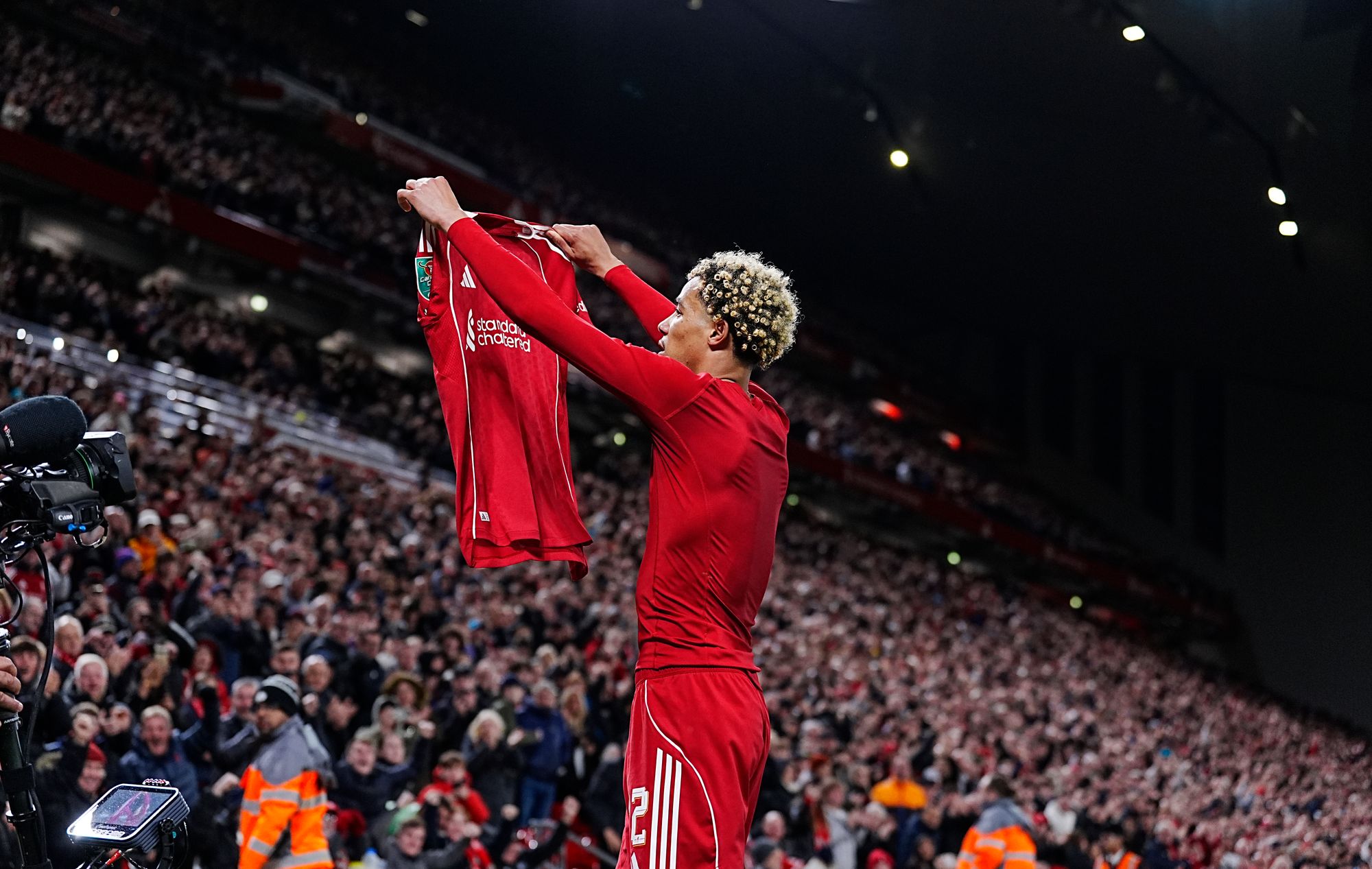 Hugo Ekitike scored the winner for Liverpool and took his shirt off in celebration