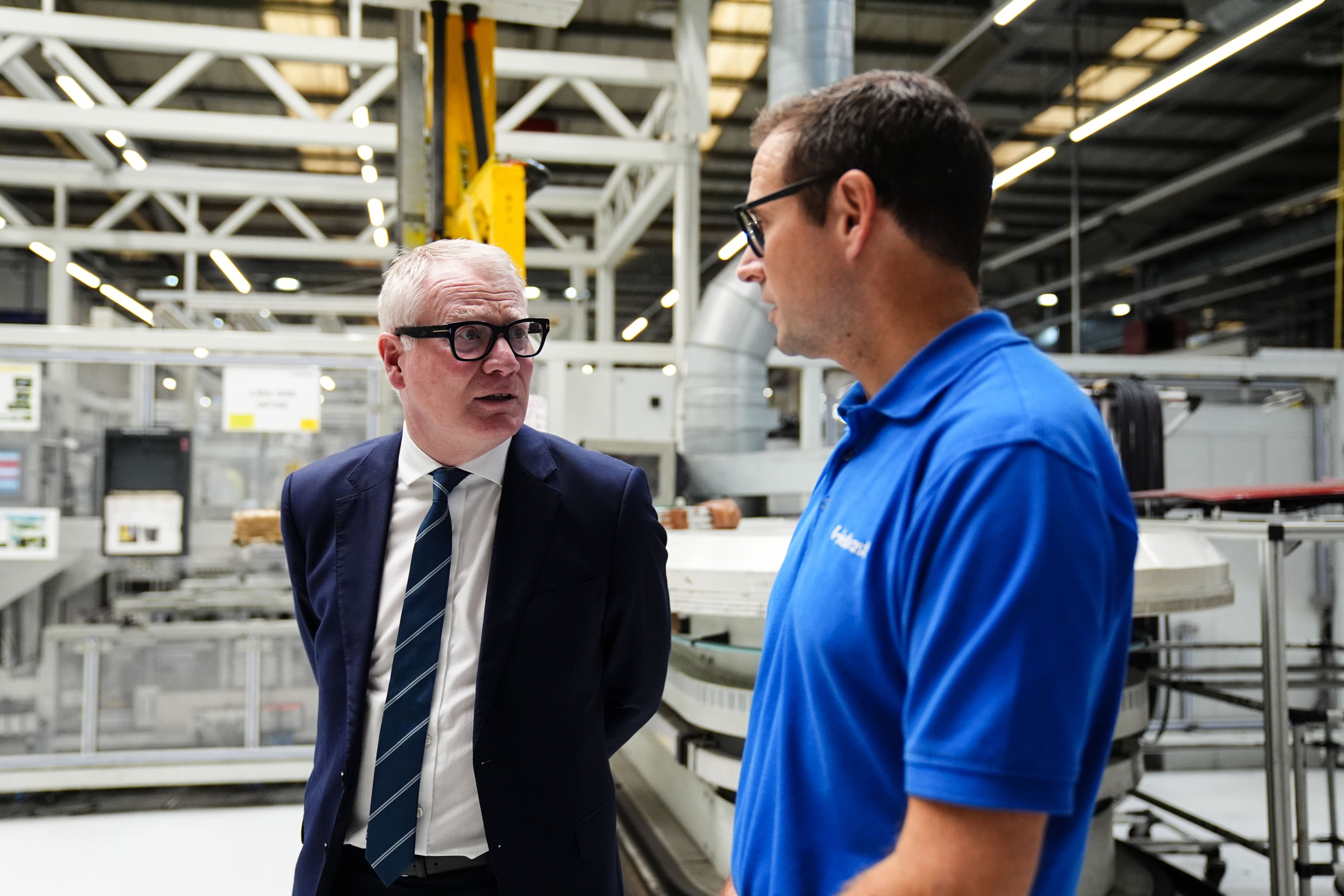 Mayor of the West Midlands Richard Parker during a visit to Jaguar Land Rover supplier Webasto