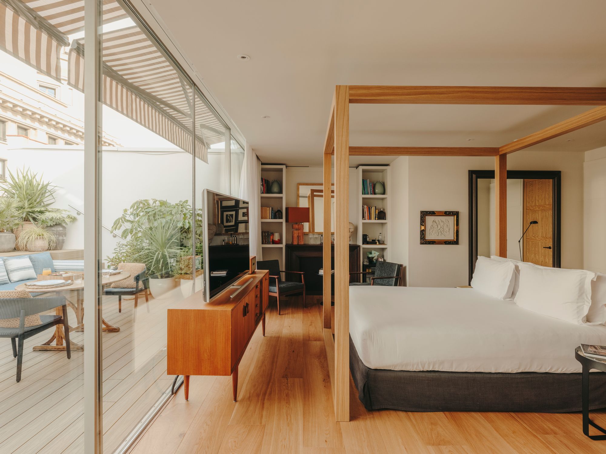 Some rooms at Hotel Pulitzer are complete with private balconies or terraces