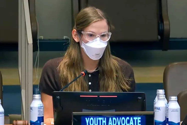 Violet Affleck spoke at the ‘Healthy Indoor Air: A Global Call to Action’ event at the U.N. on Tuesday